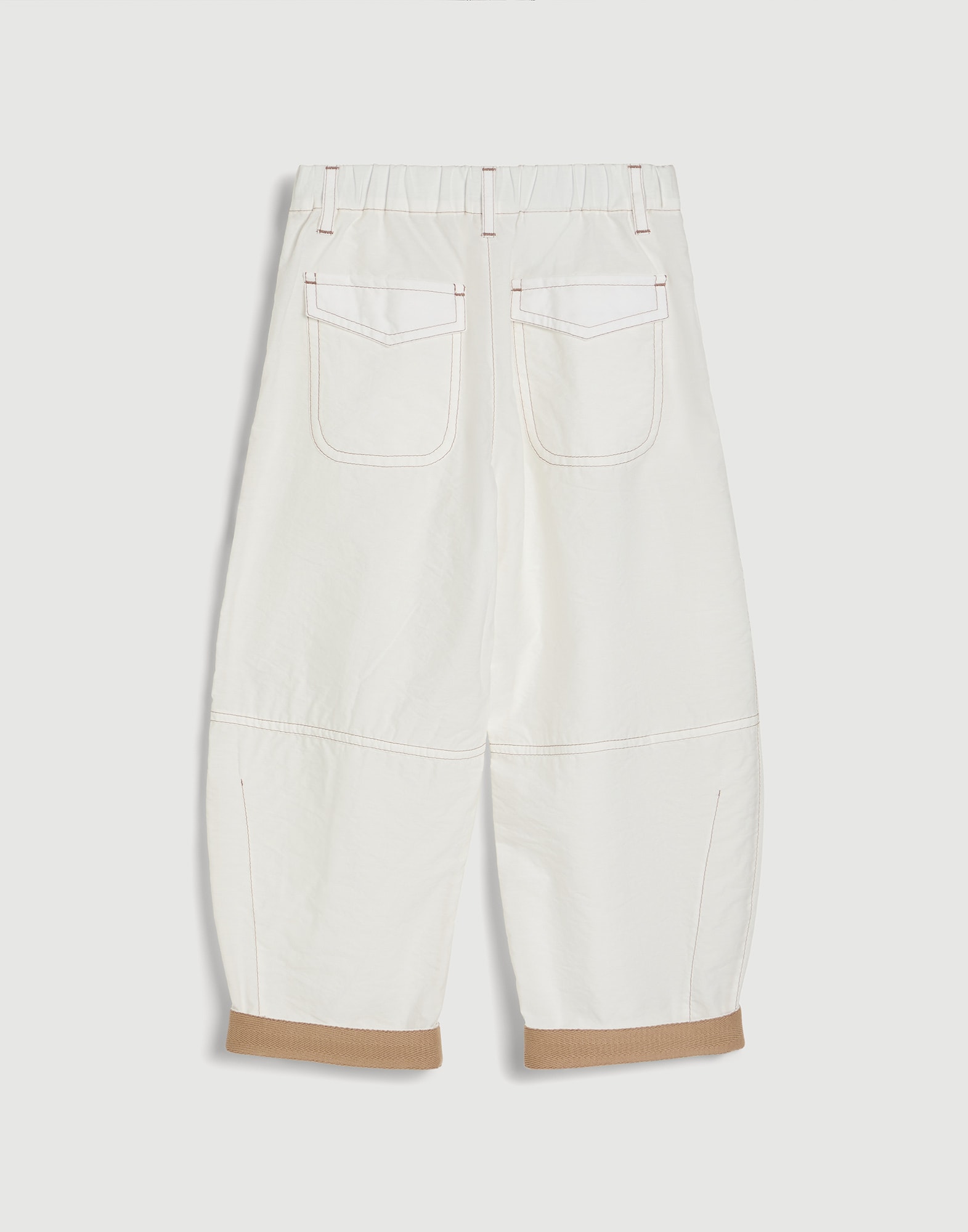 Baggy trousers with monili White Girls - Brunello Cucinelli