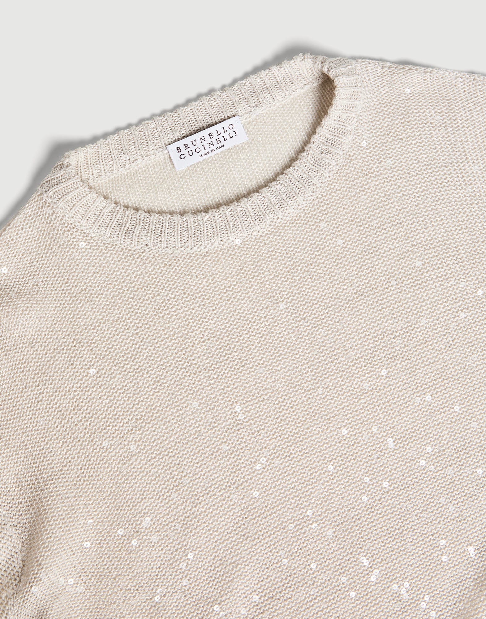 Linen and silk sweater Buff Girls - Brunello Cucinelli