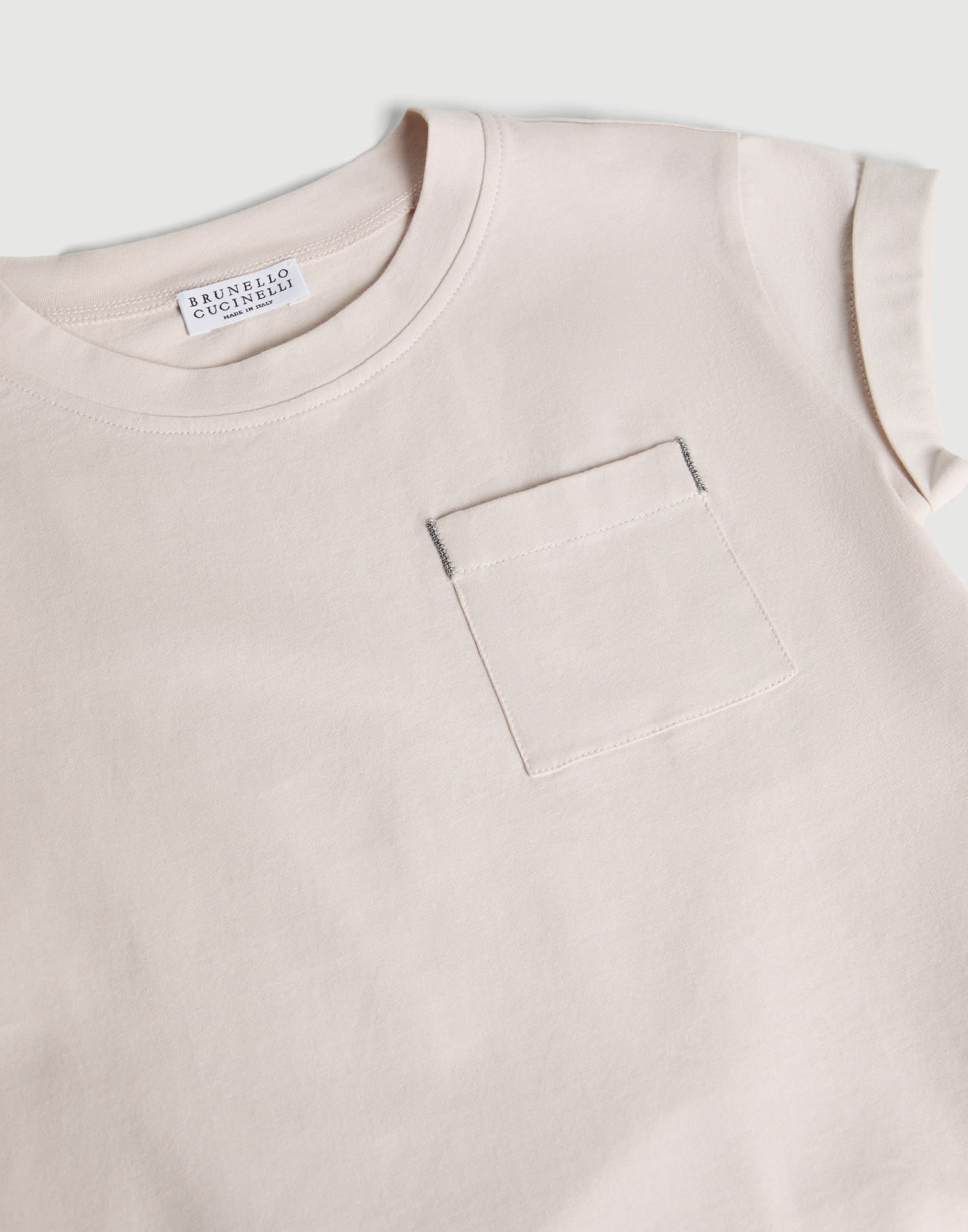 Jersey T-shirt Antique Pink Girls - Brunello Cucinelli