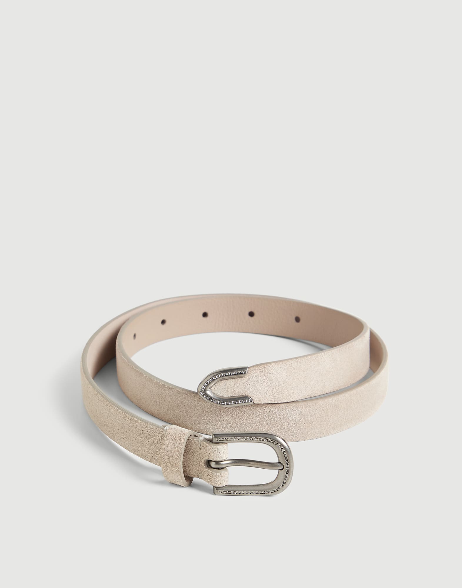 Suede belt for Girls in Buff | Brunello Cucinelli