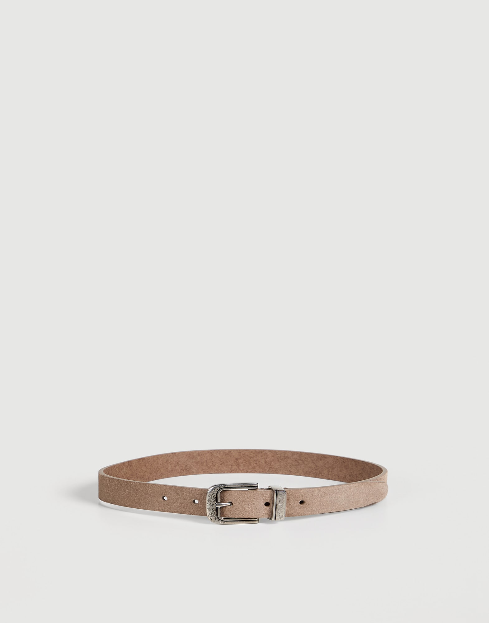 Suede belt with detailed buckle Light Brown Boys - Brunello Cucinelli