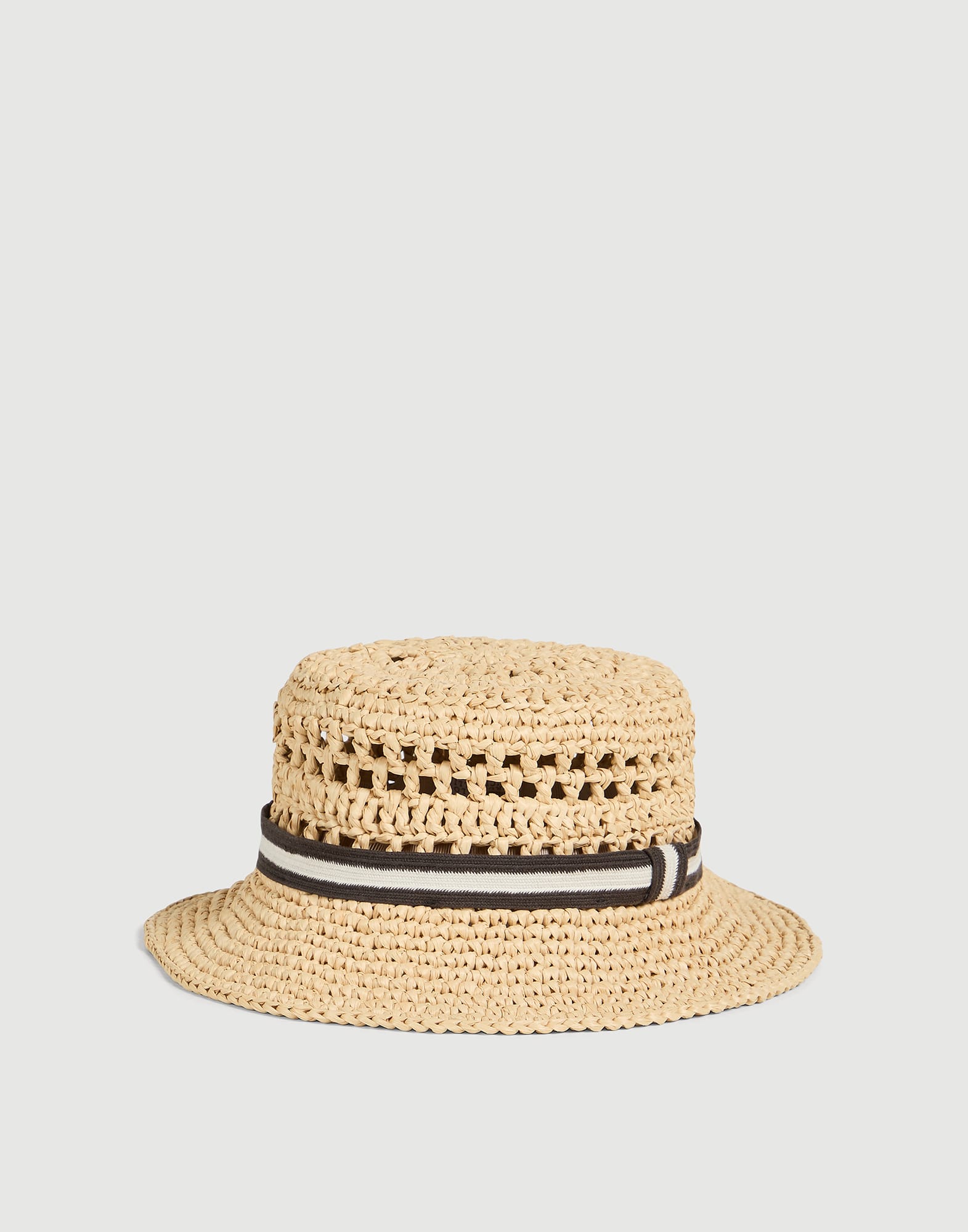 Sombrero de paja t&eacute;cnica Camello Ni&ntilde;a - Brunello Cucinelli