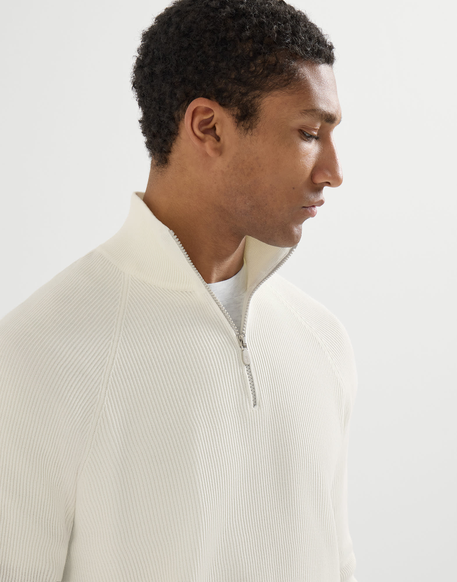Cotton sweater for Man in Cherry | Brunello Cucinelli