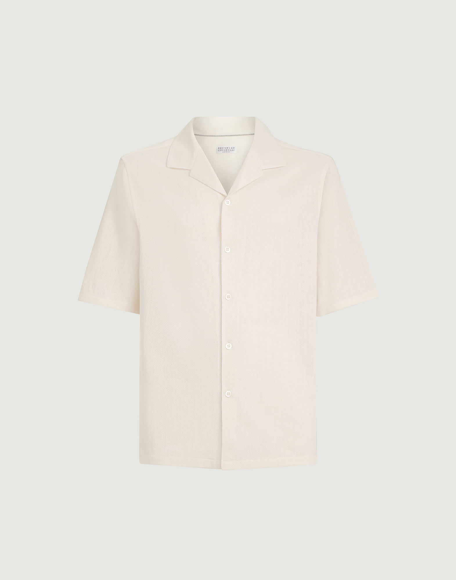 Short sleeve shirt for Man in Panama | Brunello Cucinelli