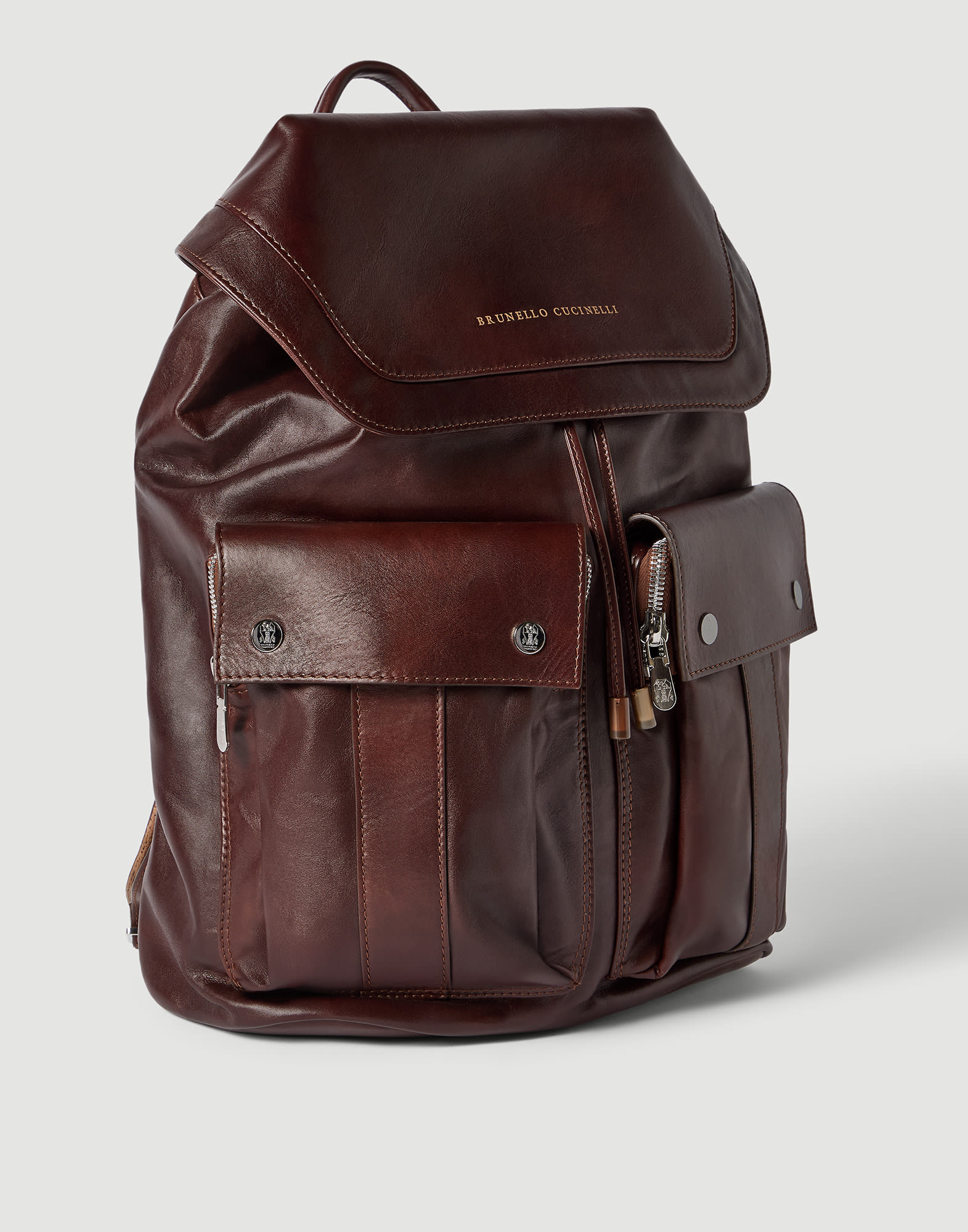 BRUNELLO CUCINELLI☆スモールリュック☆売り切り価格‼️ Calfskin leisure backpack for Man in Rust Brown | Brunello Cucinelli