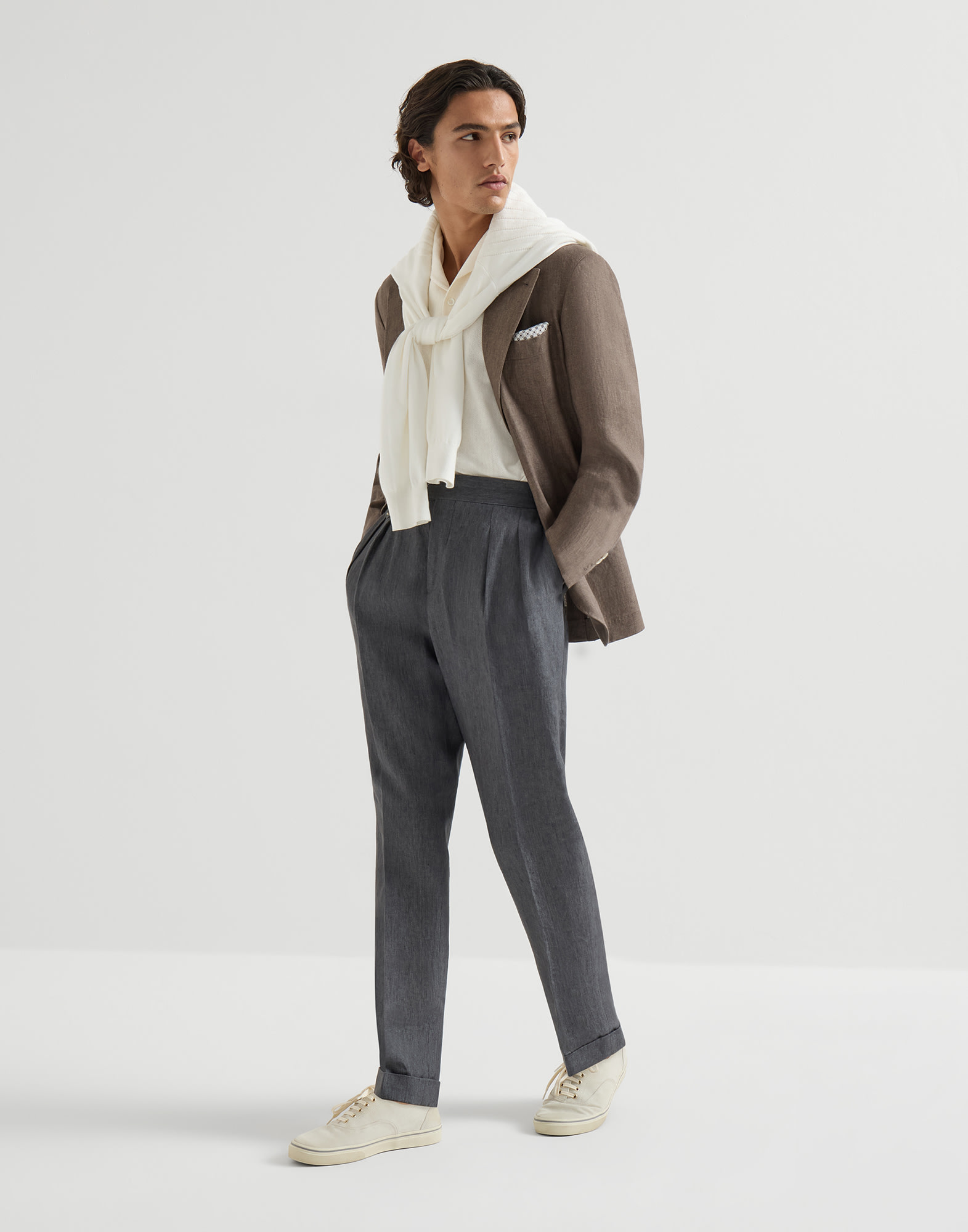 Short sleeve shirt for Man in Panama | Brunello Cucinelli