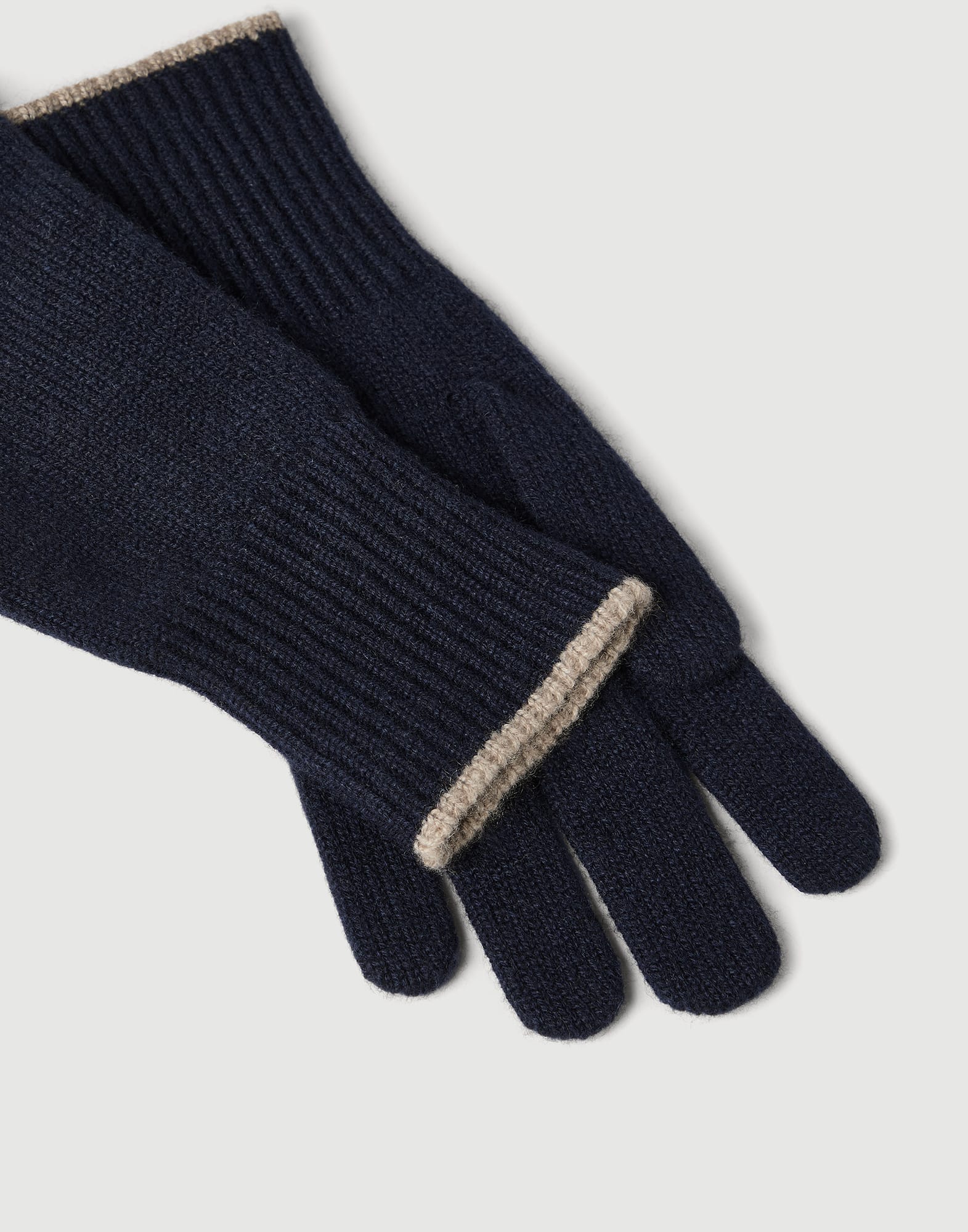 メンズ 向け サンド カシミヤニット グラブ | Brunello Cucinelli
