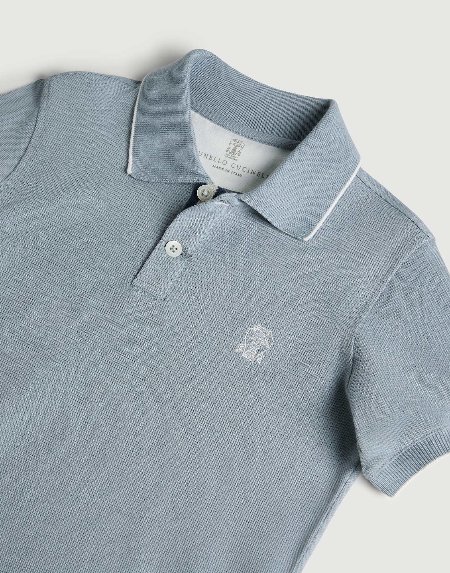 ボーイズ 向け スノー ピケ ポロシャツ | Brunello Cucinelli