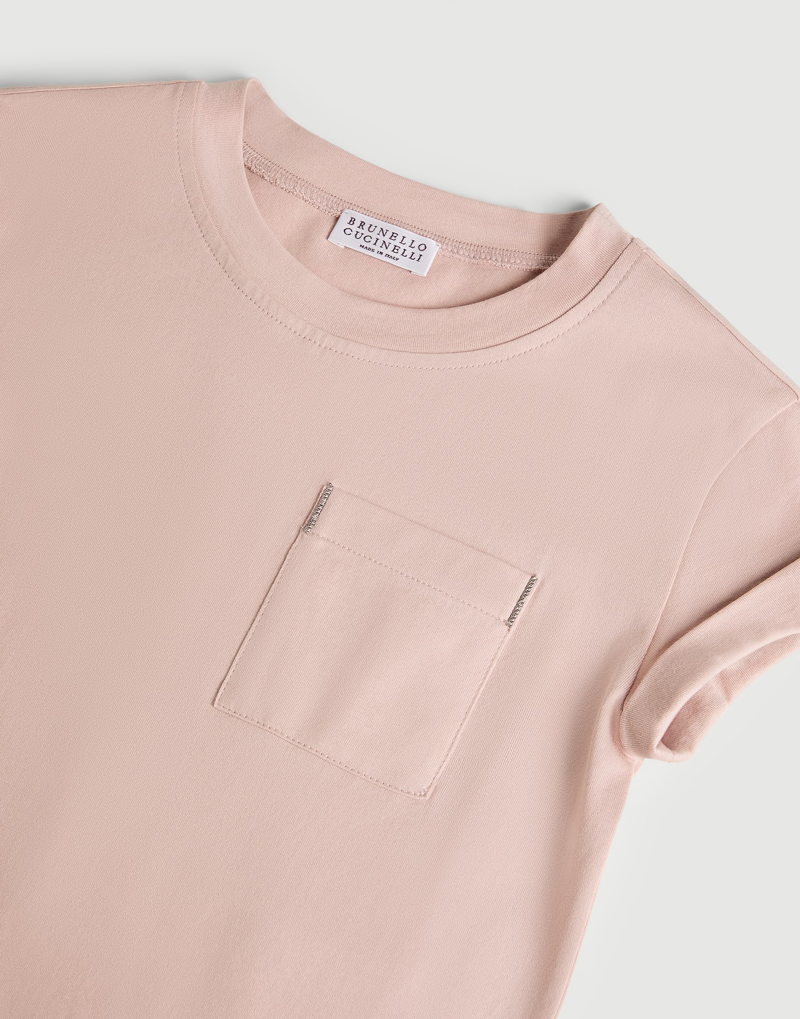 Jersey T-shirt Light Pink Girls - Brunello Cucinelli