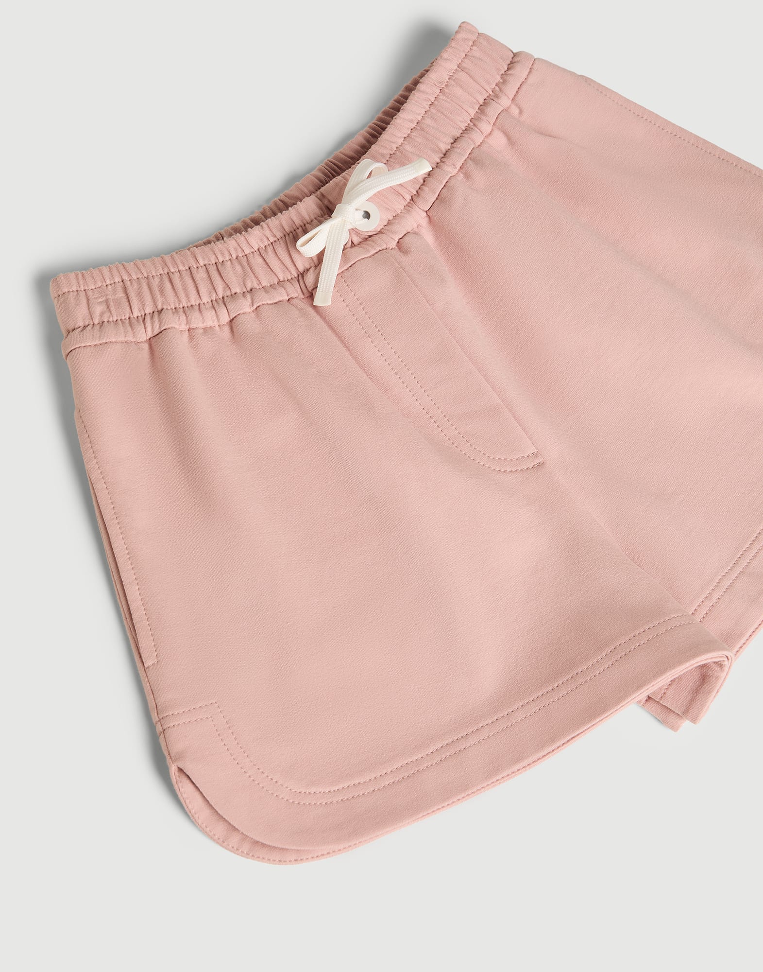 Stretch cotton lightweight French terry shorts Pink Girls - Brunello Cucinelli