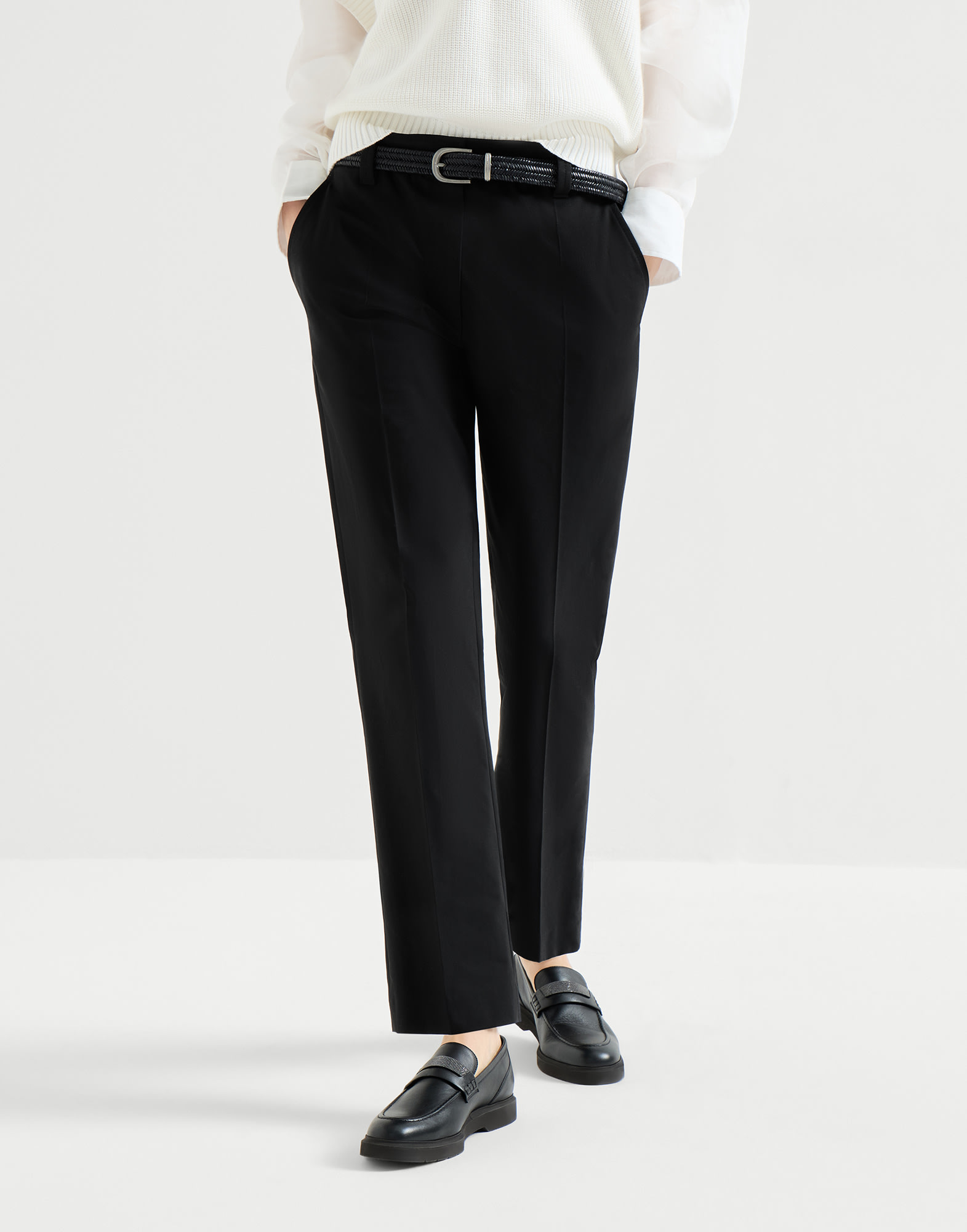 cigarette chinos Cigarette trousers for Woman in Black cigarette chinos Cigarette trousers for Woman in Black