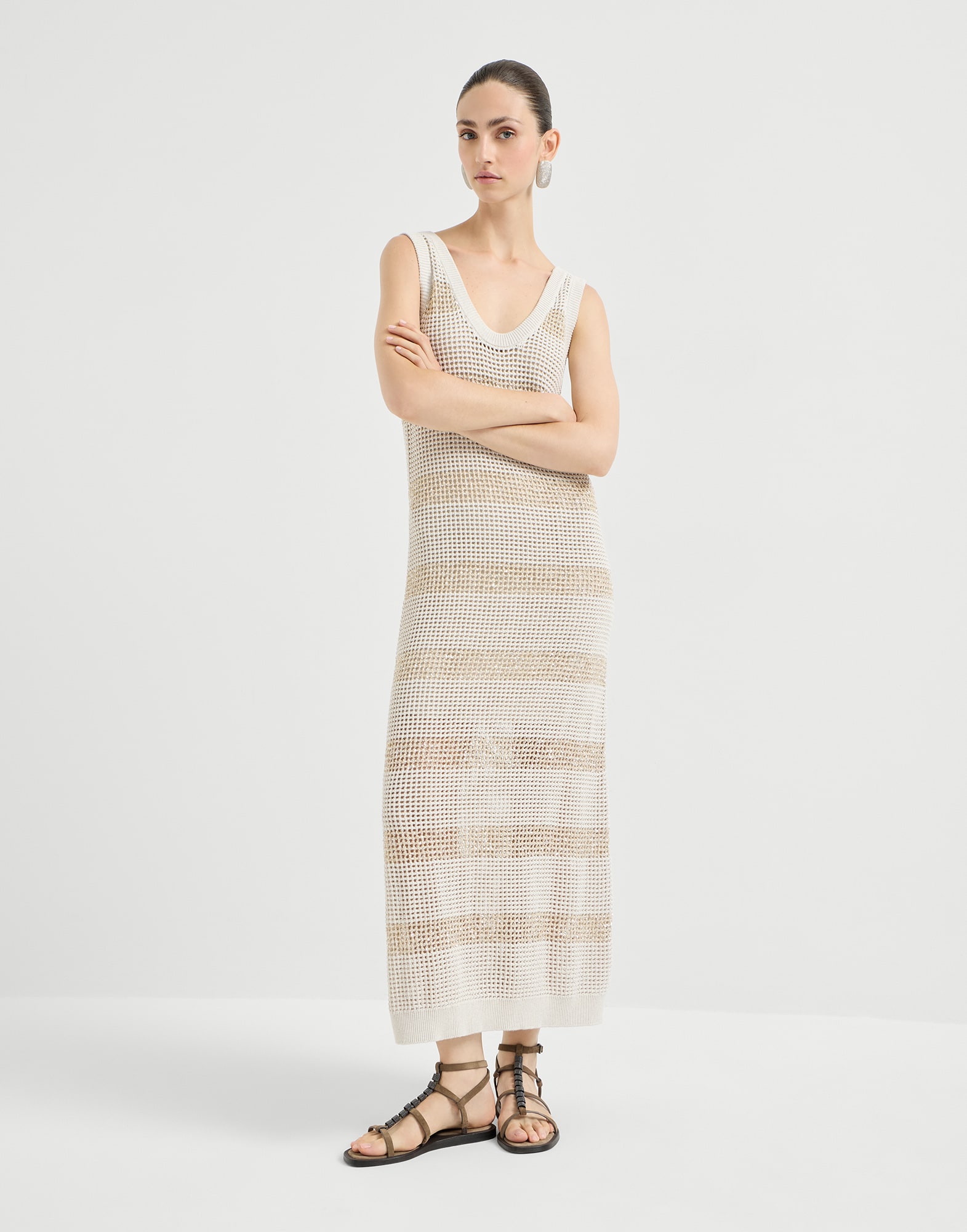 brunello cucinelli knit dress Brunello Cucinelli Knitted Midi Dress