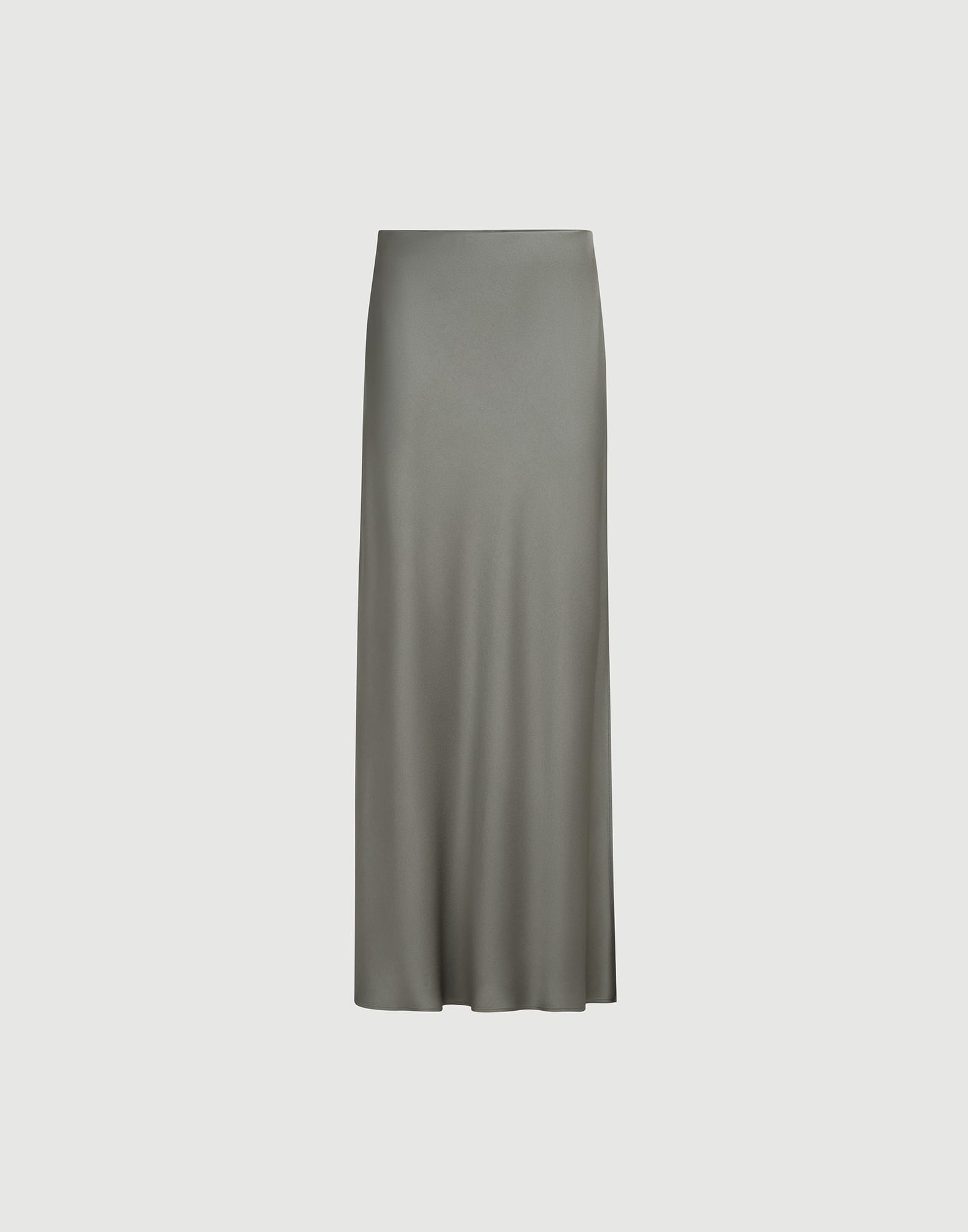 Fluid Bias-Cut skirt for Woman in Olive | Brunello Cucinelli
