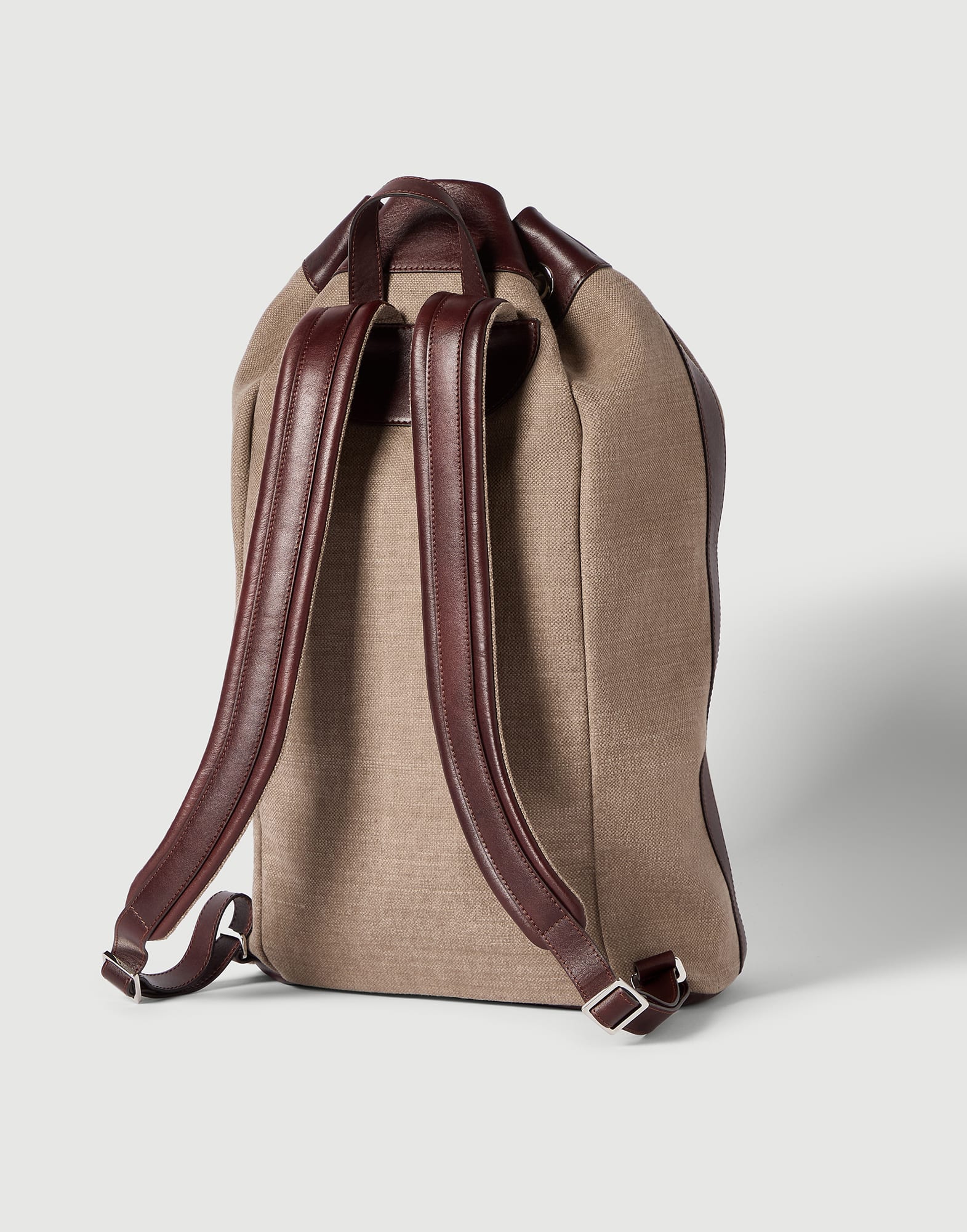brunello cucinelli leather backpack Cucinelli, Grained calfskin travel backpack, Black, OS Grained calfskin travel backpack A versatile accessory that is perfect for moving around the city or travel Water-resistant drawstring backpack for Man