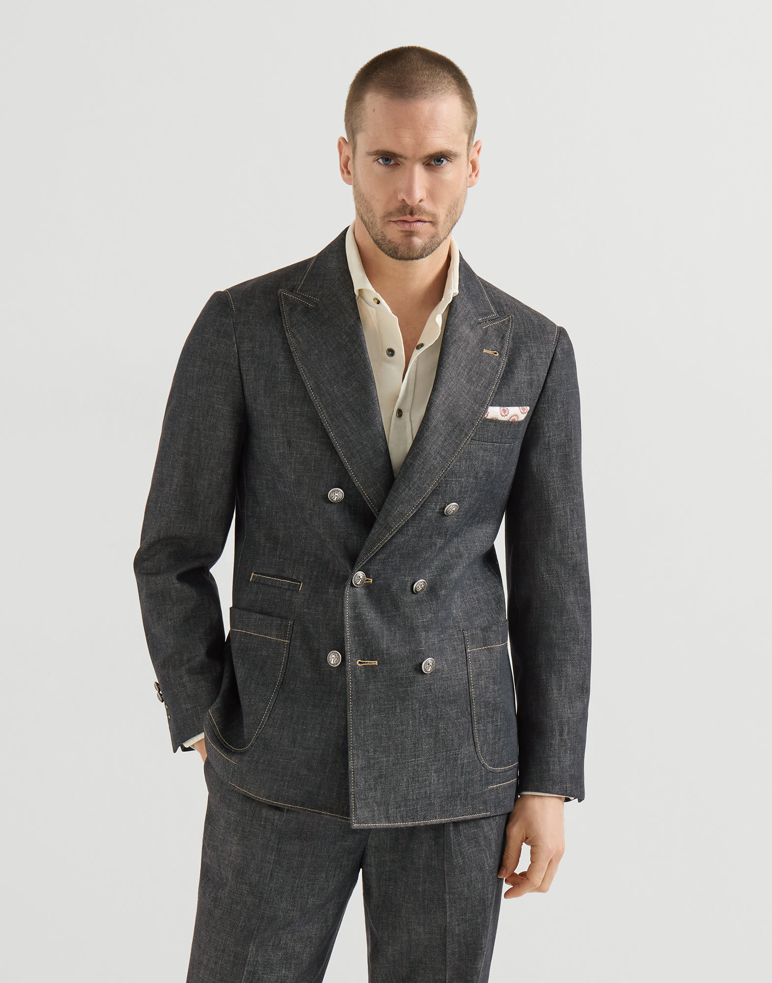 One-and-a-Half-Breasted Blazer - Front view - View Full Screen