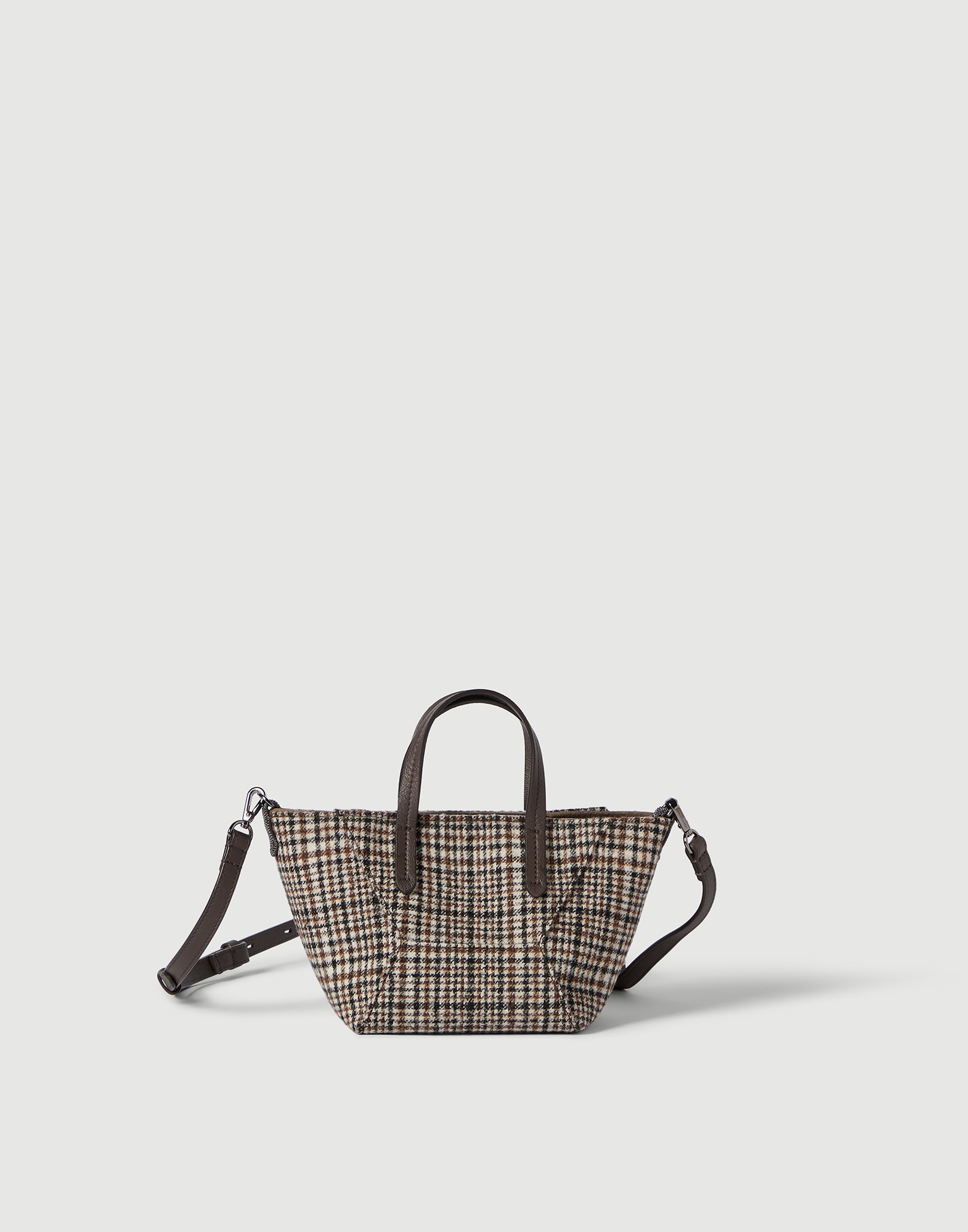 Prince of Wales BC Duo mini bag for Woman in Brown | Brunello