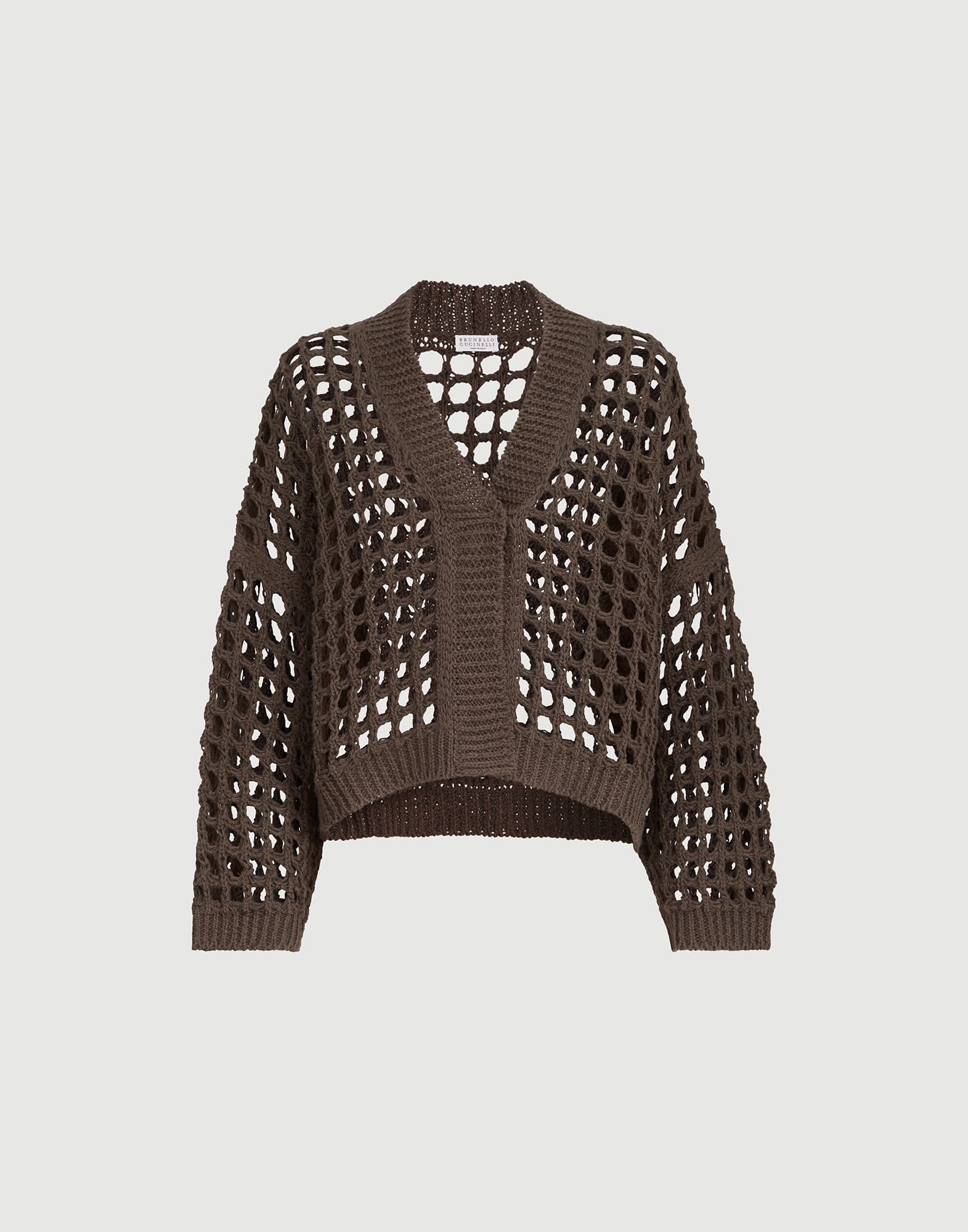 Brunello Cucinelli Jute and cotton net cardigan | Thumbnail 7