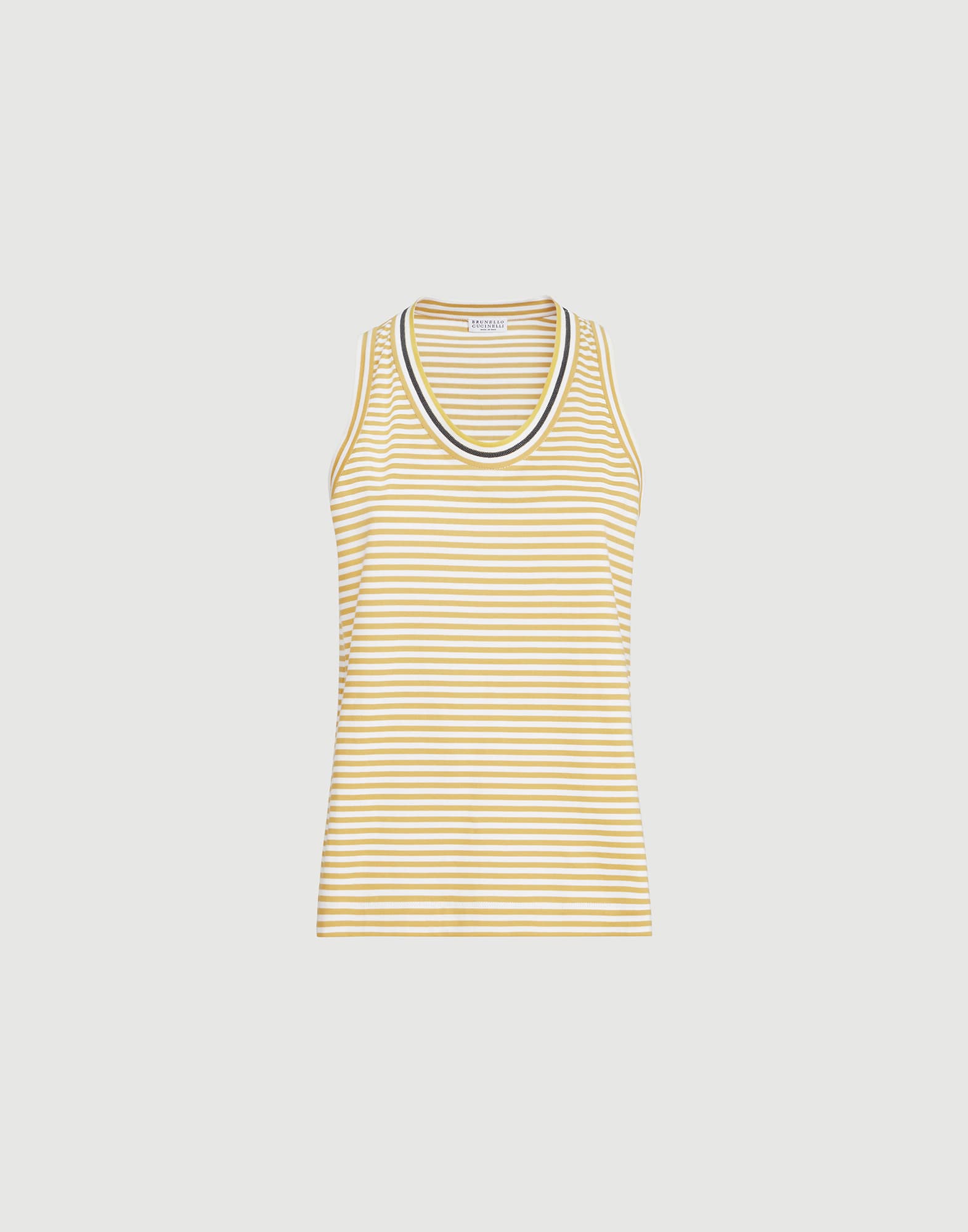Brunello Cucinelli Striped jersey top with monili | Thumbnail 7
