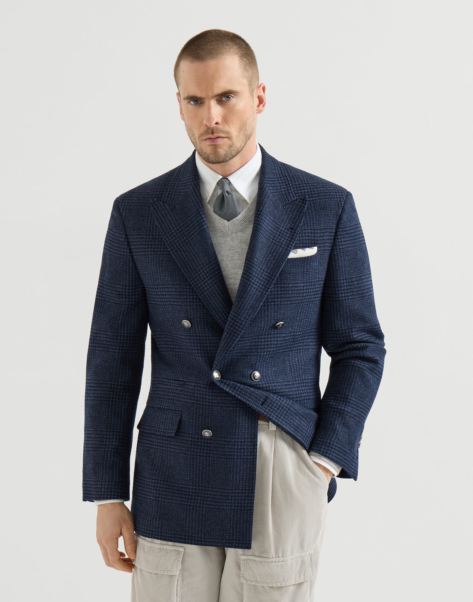 One-and-a-Half-Breasted Blazer - Front view - View Full Screen