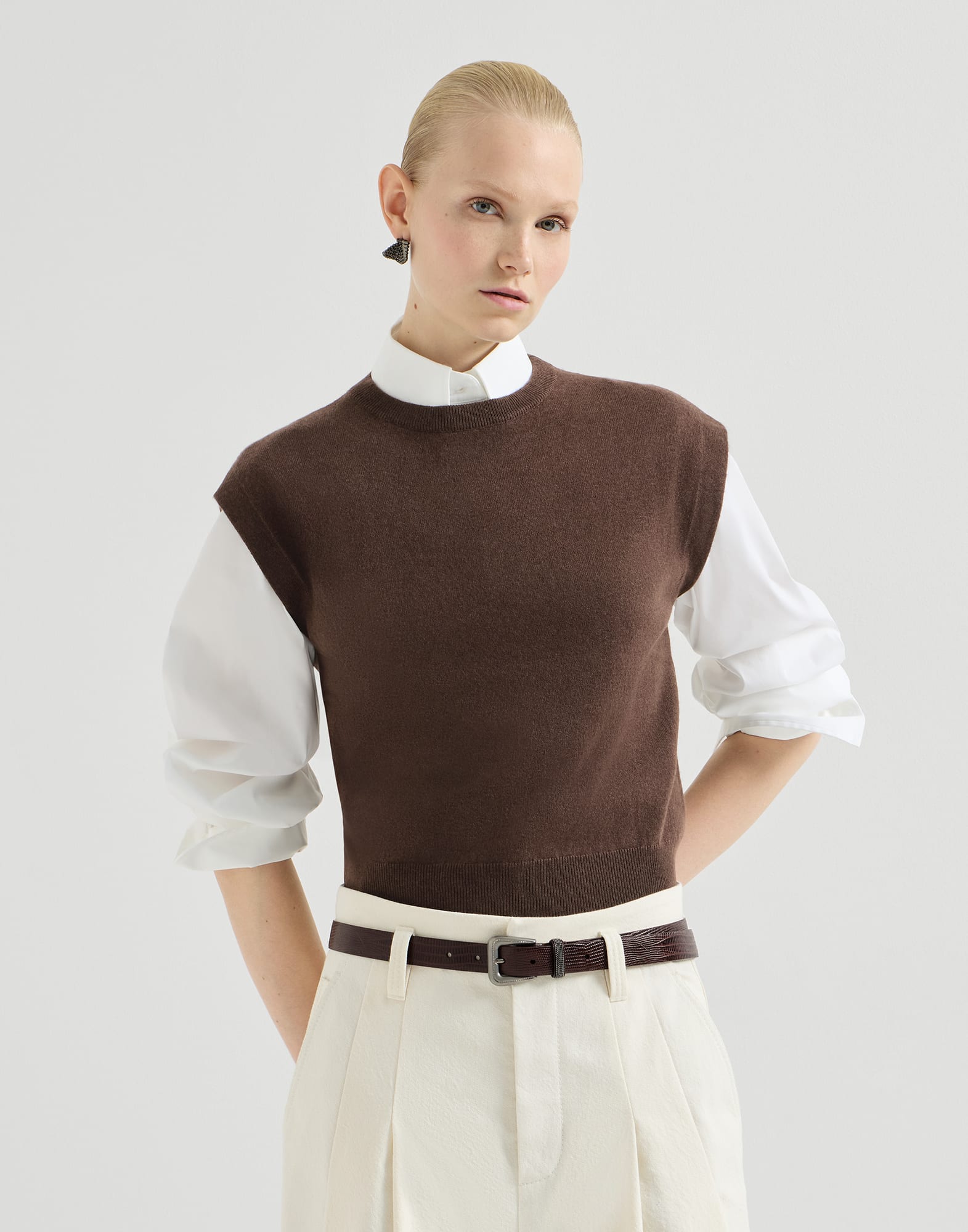 Knitted Top - Front view - View Full Screen