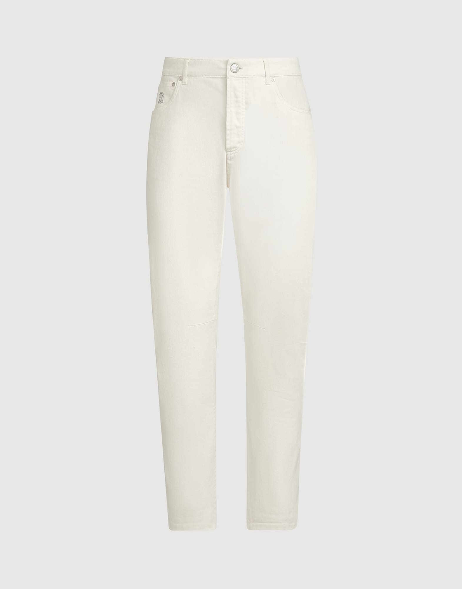 Brunello Cucinelli チノパン ホワイト 54 Comfort denim trousers for Man in White | Brunello Cucinelli