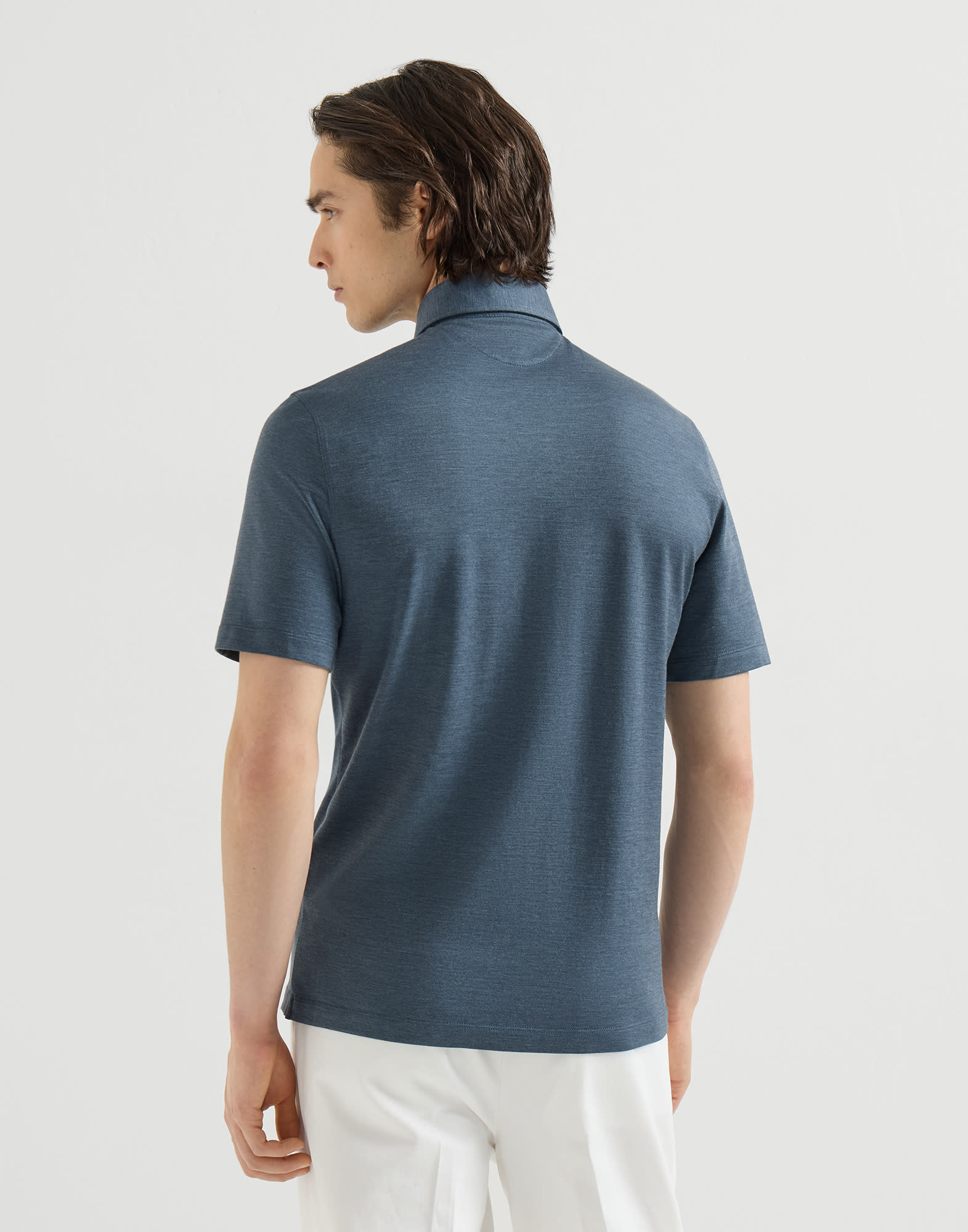 メンズ 向け ミリタリー ピケ ポロシャツ | Brunello Cucinelli