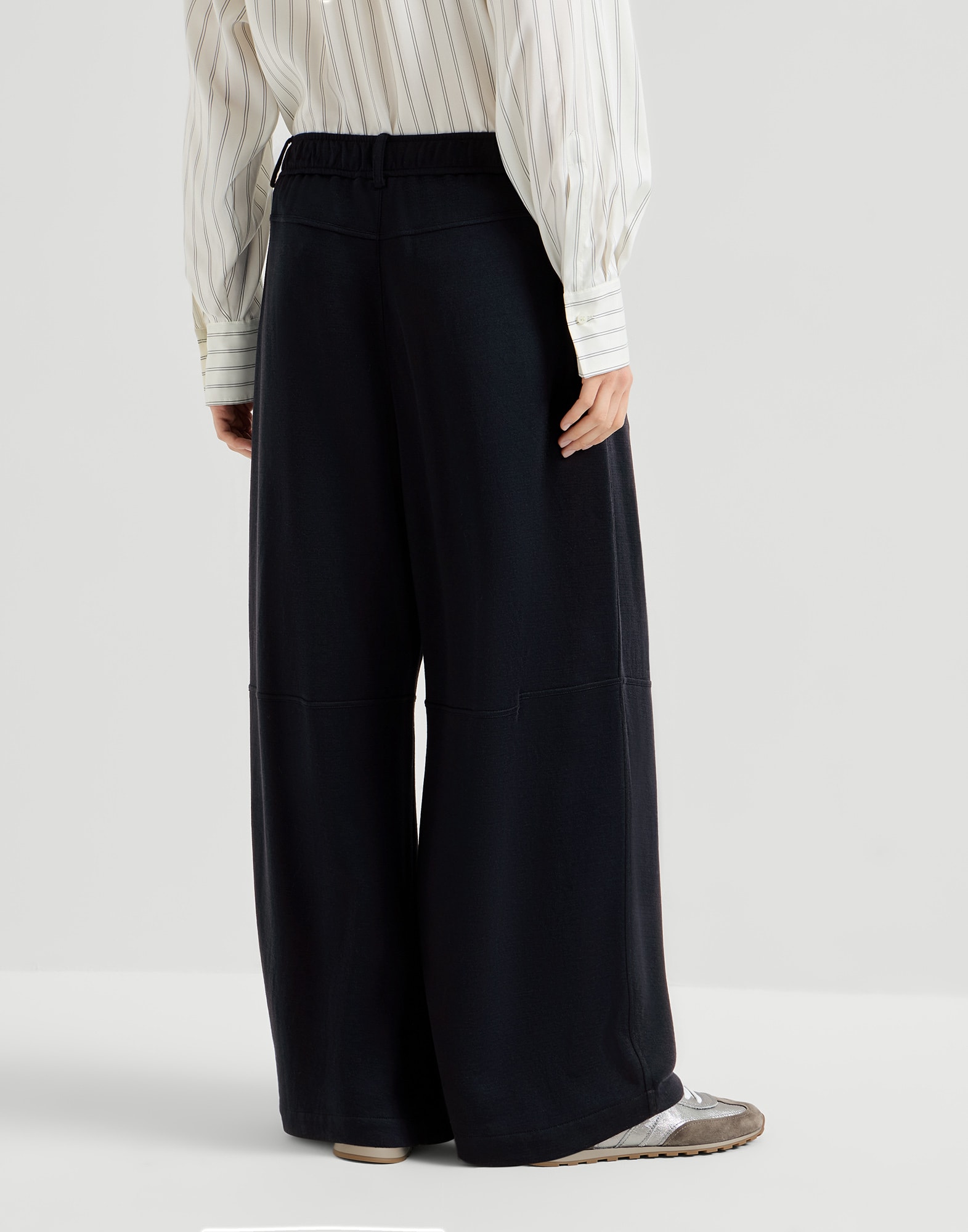 Interlock track trousers for Woman in Night | Brunello Cucinelli