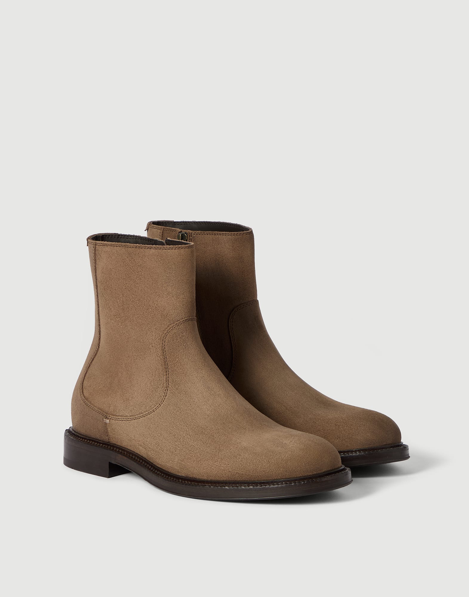 Suede boots Beige Man - Brunello Cucinelli