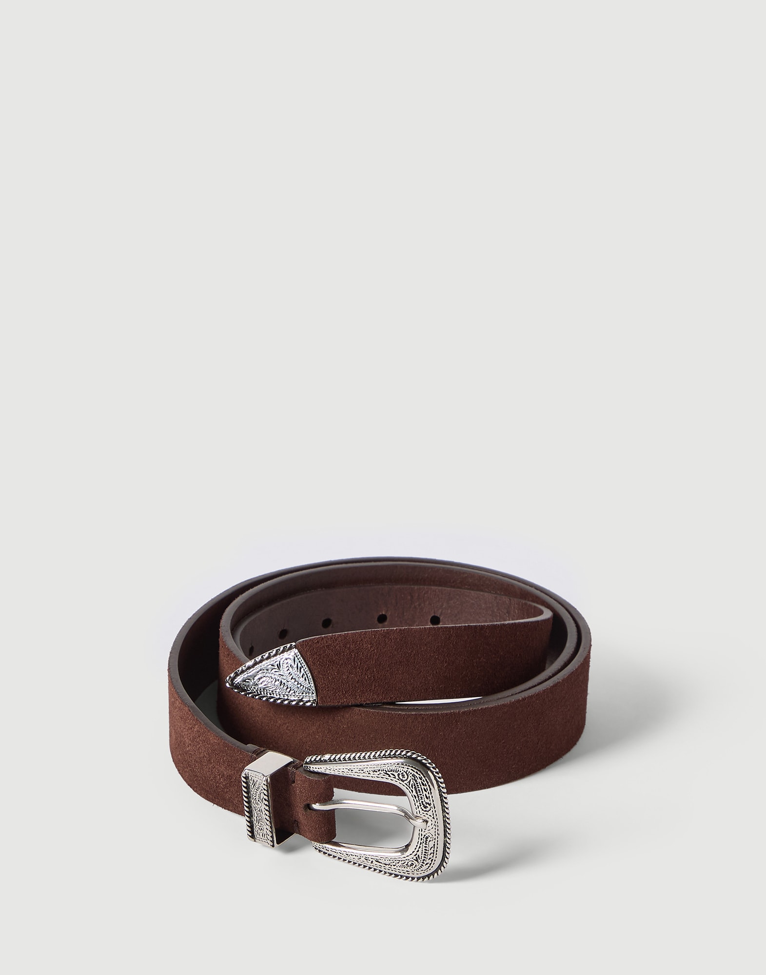 Reversed leather belt for Man in Brown | Brunello Cucinelli