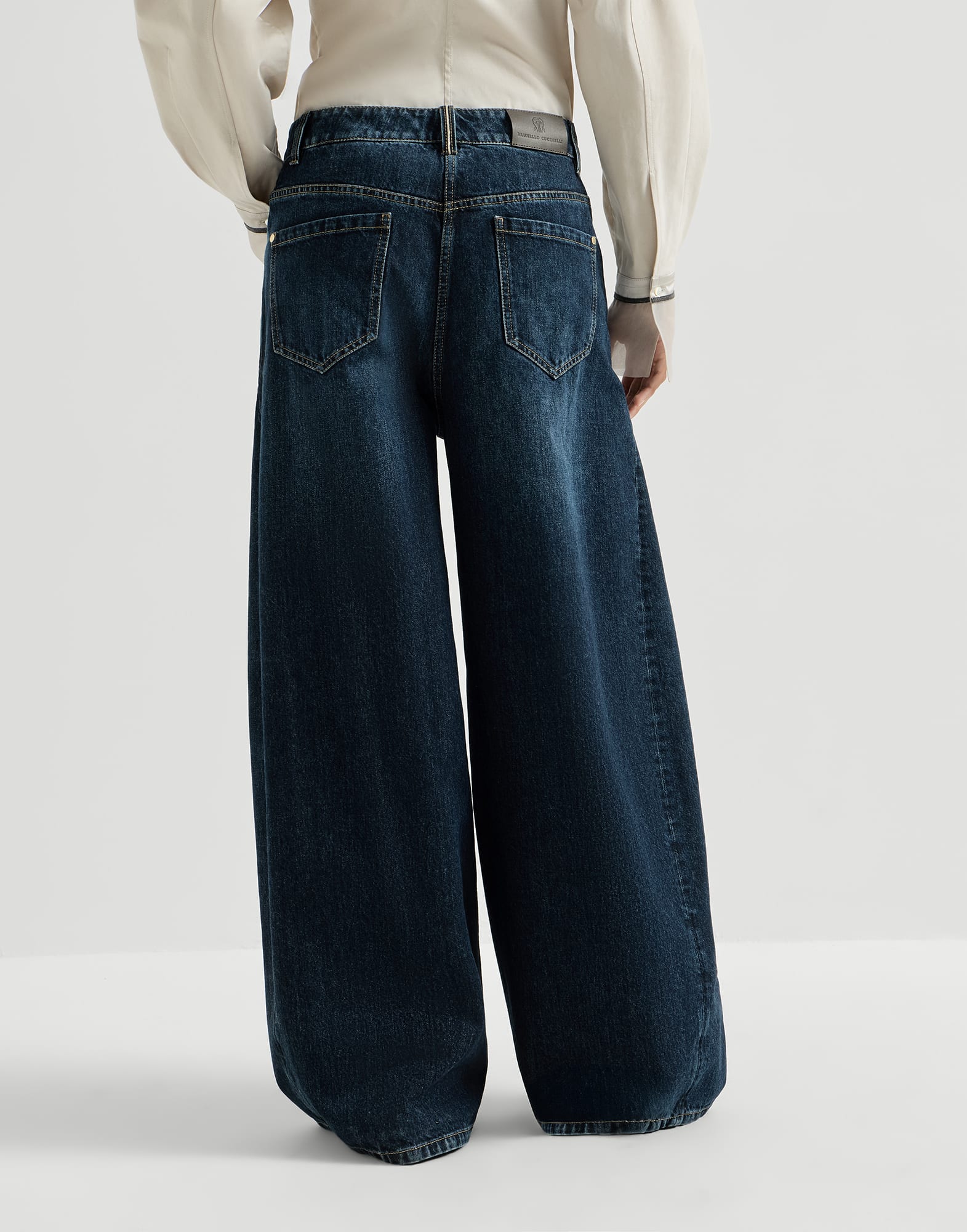 Wide trousers for Woman in Denim | Brunello Cucinelli