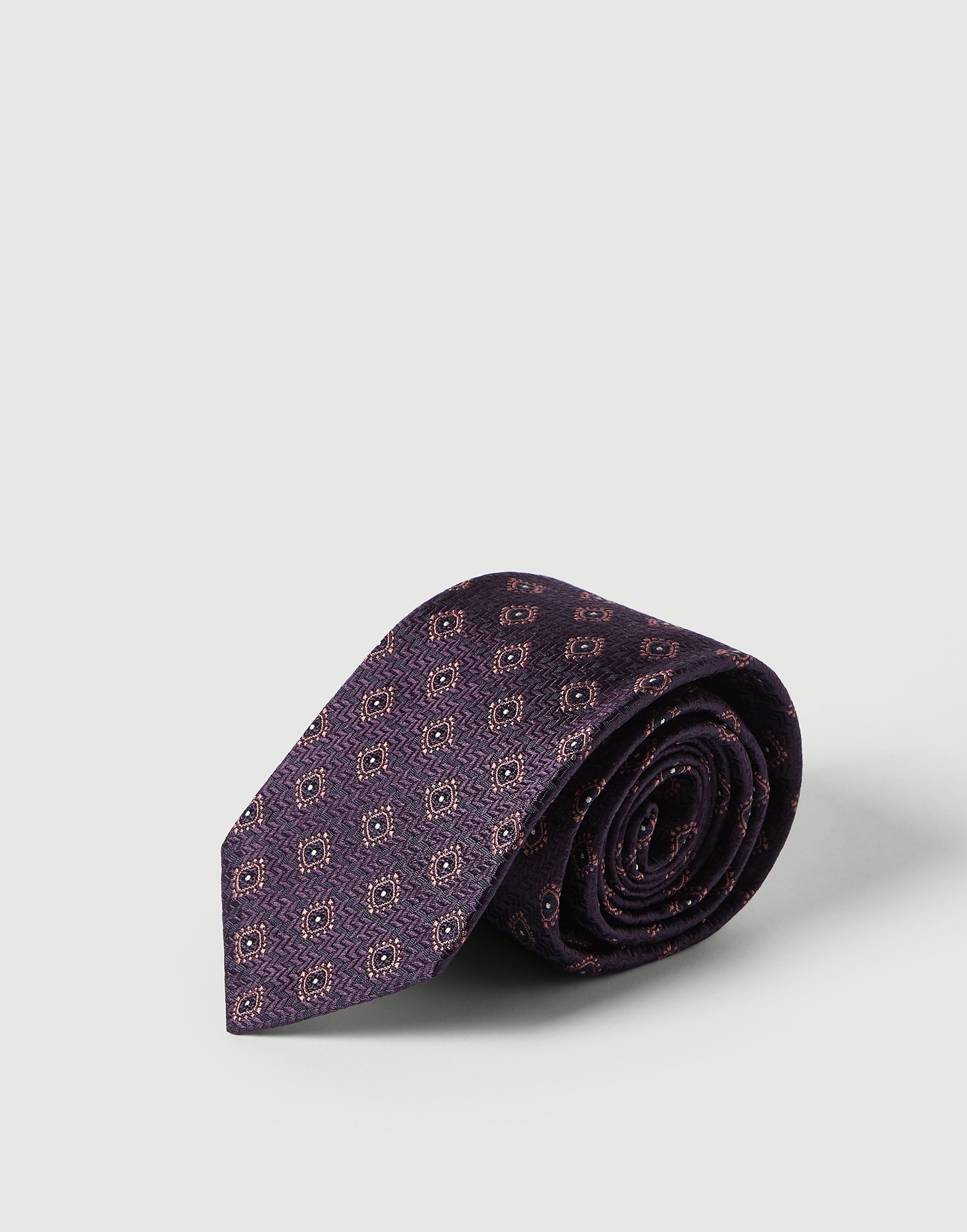 メンズ 向け ネイビーブルー モチーフネクタイ | Brunello Cucinelli