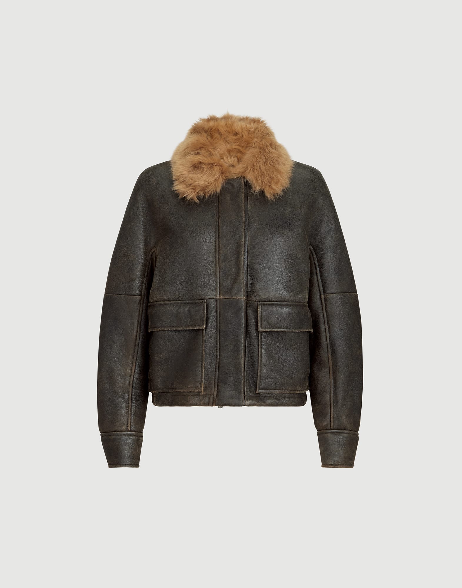Aviators Shearling with Monili for Woman in Vintage Brown