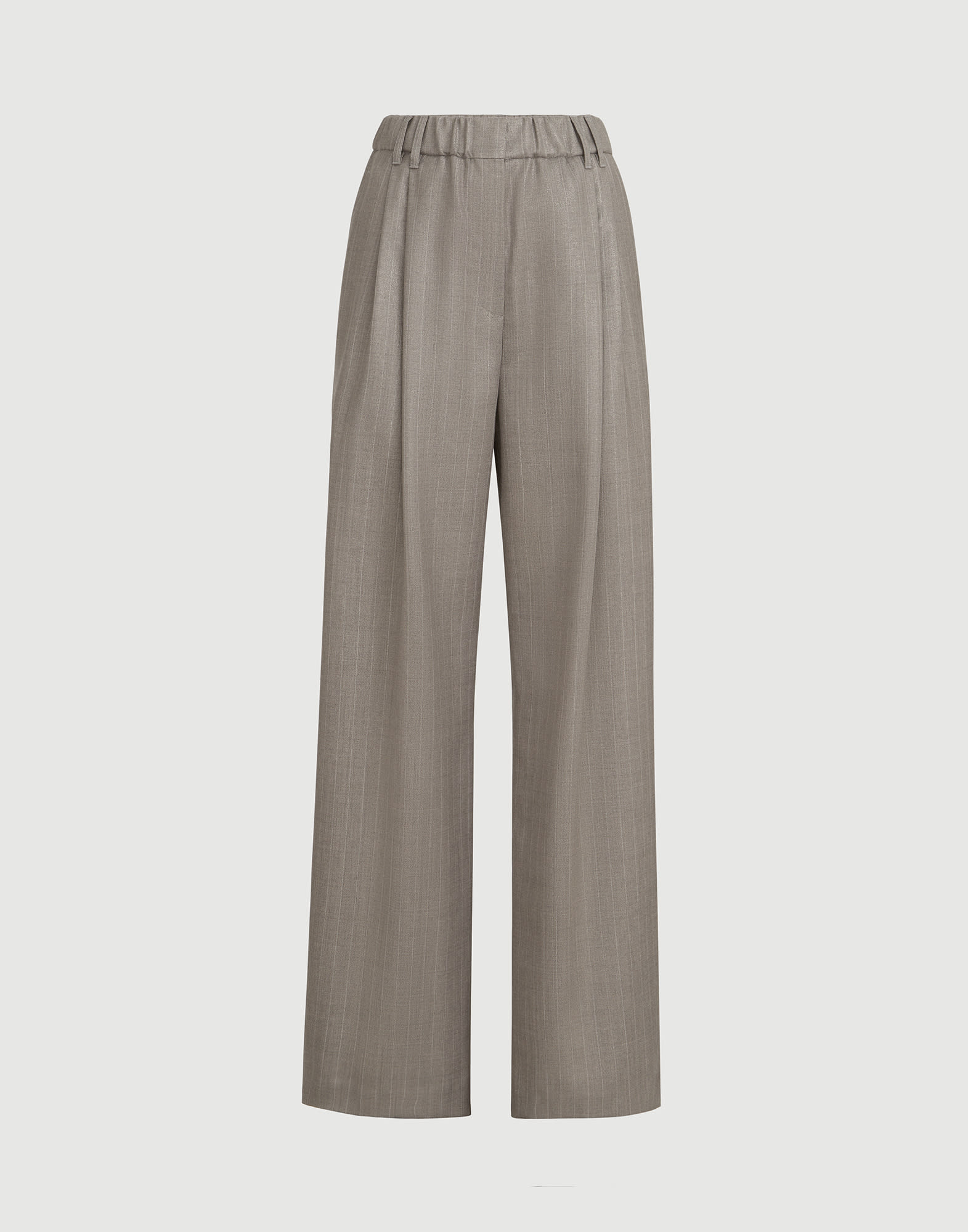 Sparkling pinstripe track trousers for Woman in Silver | Brunello