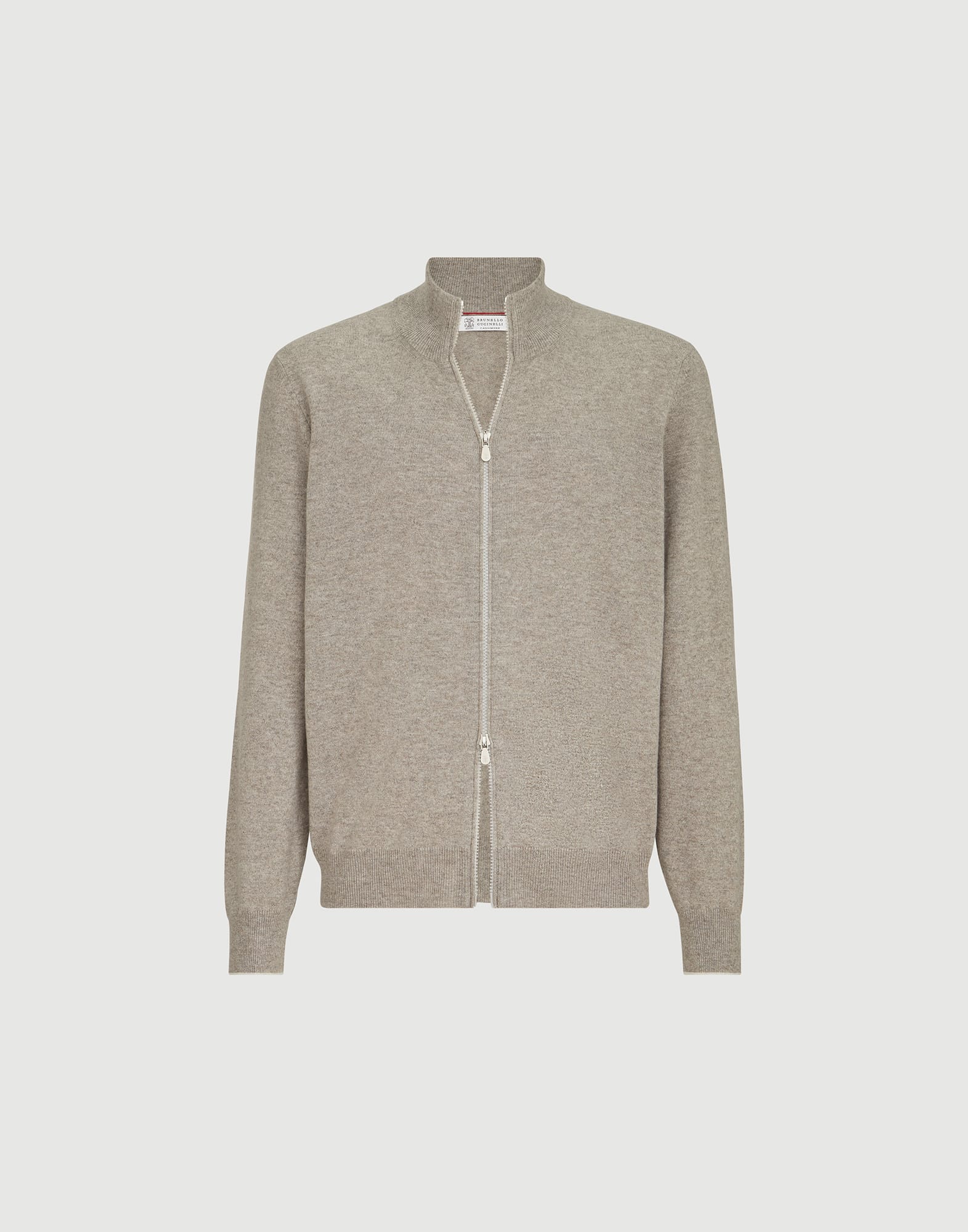 Cashmere high-neck cardigan with zipper for Man in Navy Blue