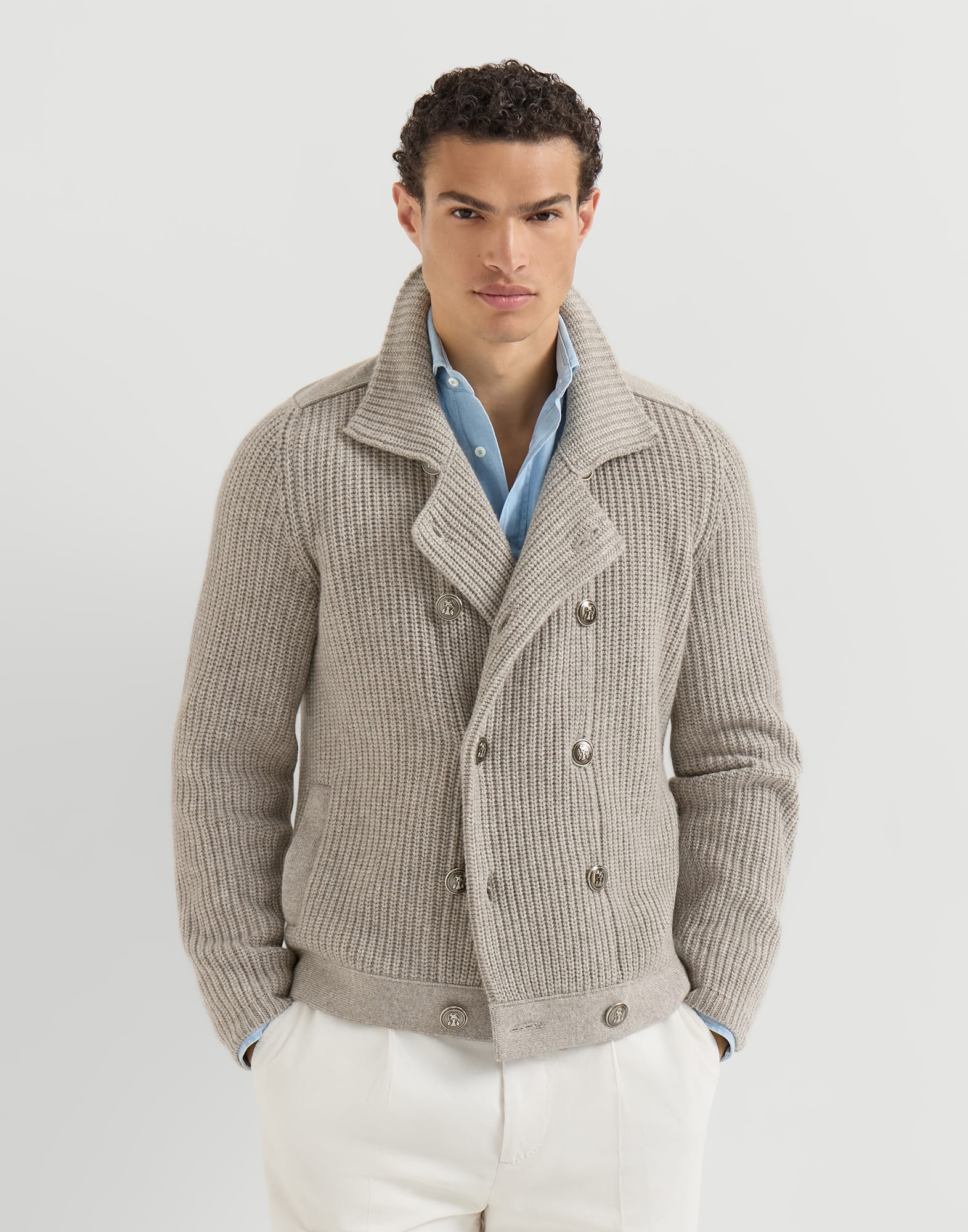 Button-front Cardigan - Front view - View Full Screen