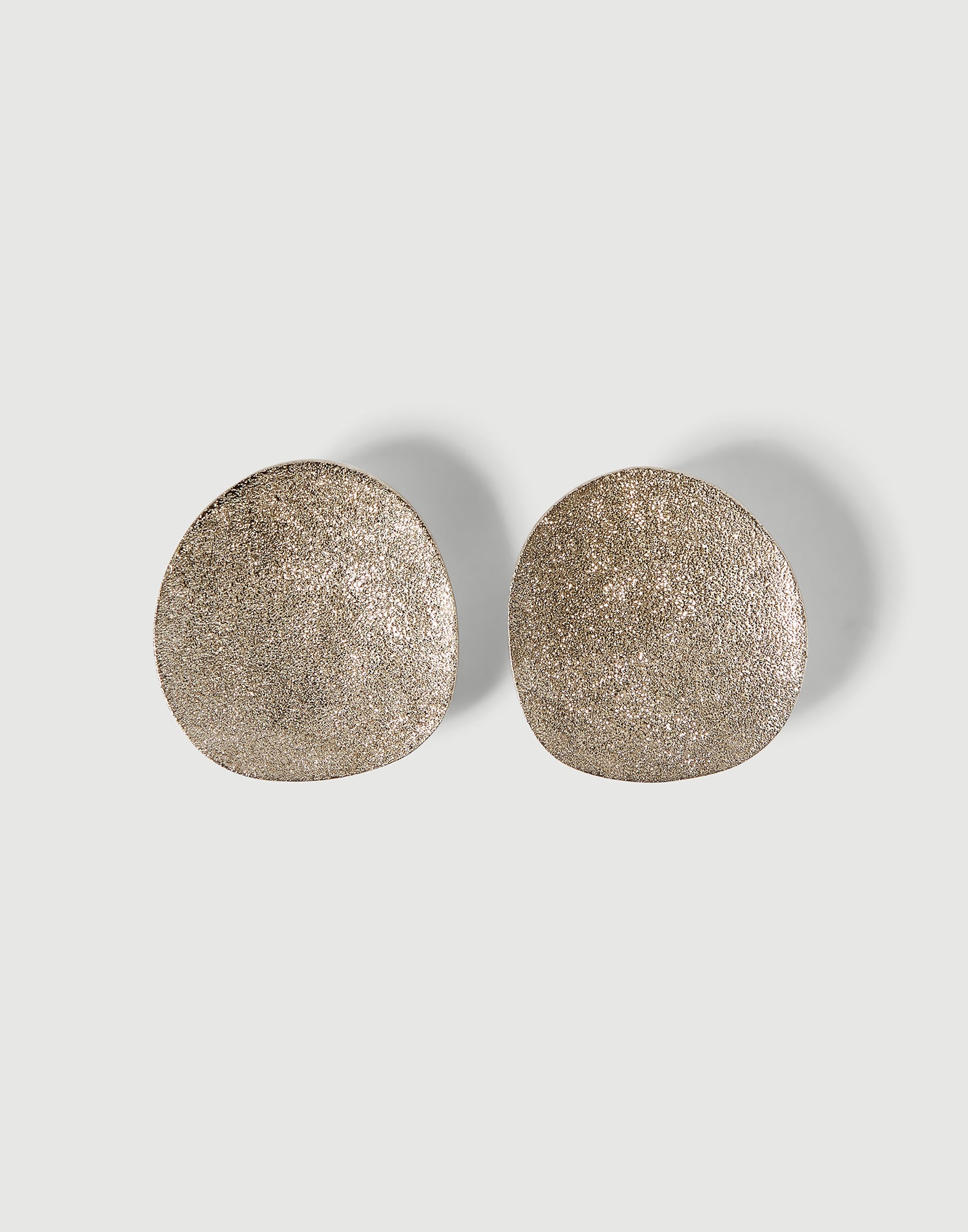 Boucles d&rsquo;oreilles Disc Shimmer Argent Femme - Brunello Cucinelli