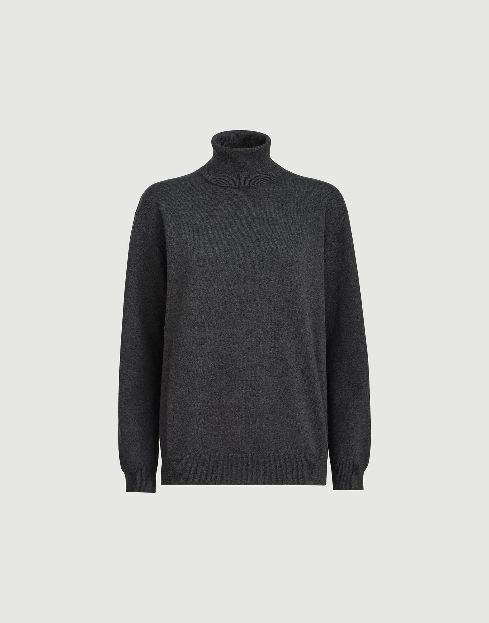 Cashmere turtleneck sweater for Woman in Lignite Grey | Brunello
