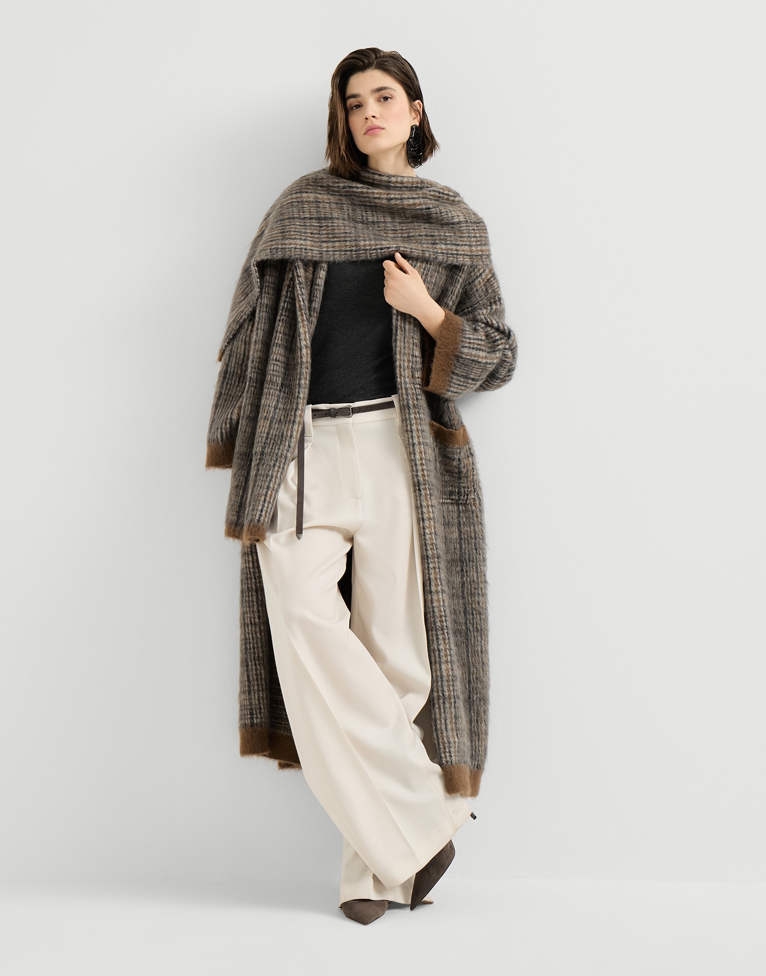 Cashmere and silk lightweight sweater for Woman in Black