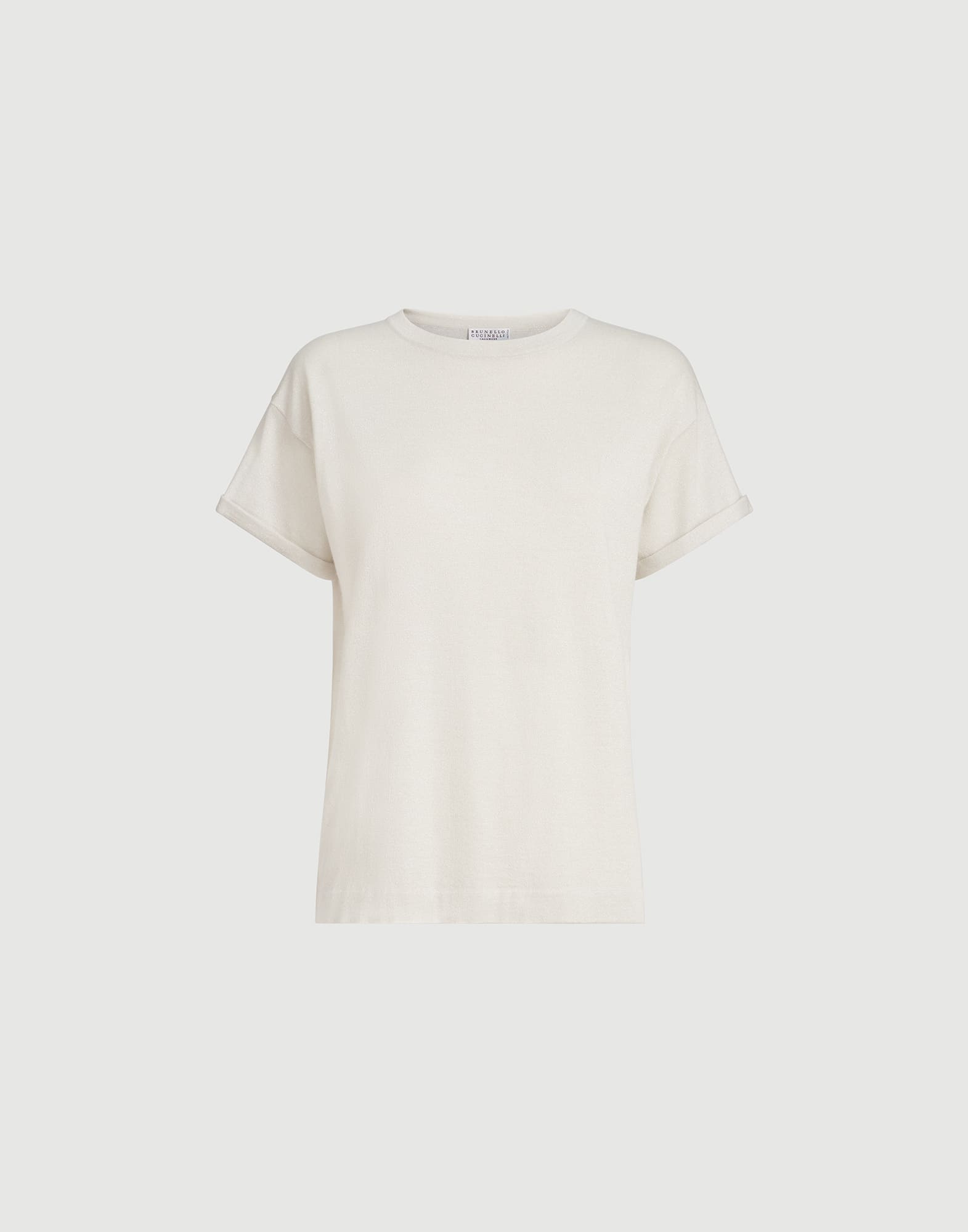 【新品未使用】BRUNELLO CUCINELLI 半袖ニット ホワイト Lightweight knit T-shirt for Woman in Milk | Brunello Cucinelli
