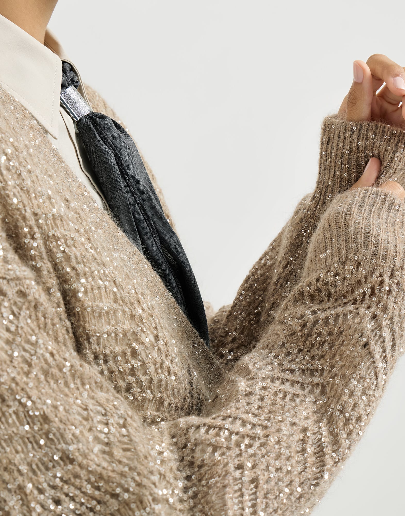 未使用☆BRUNELLO CUCINELLI ☆ジュートシルク☆カーディガン Brunello