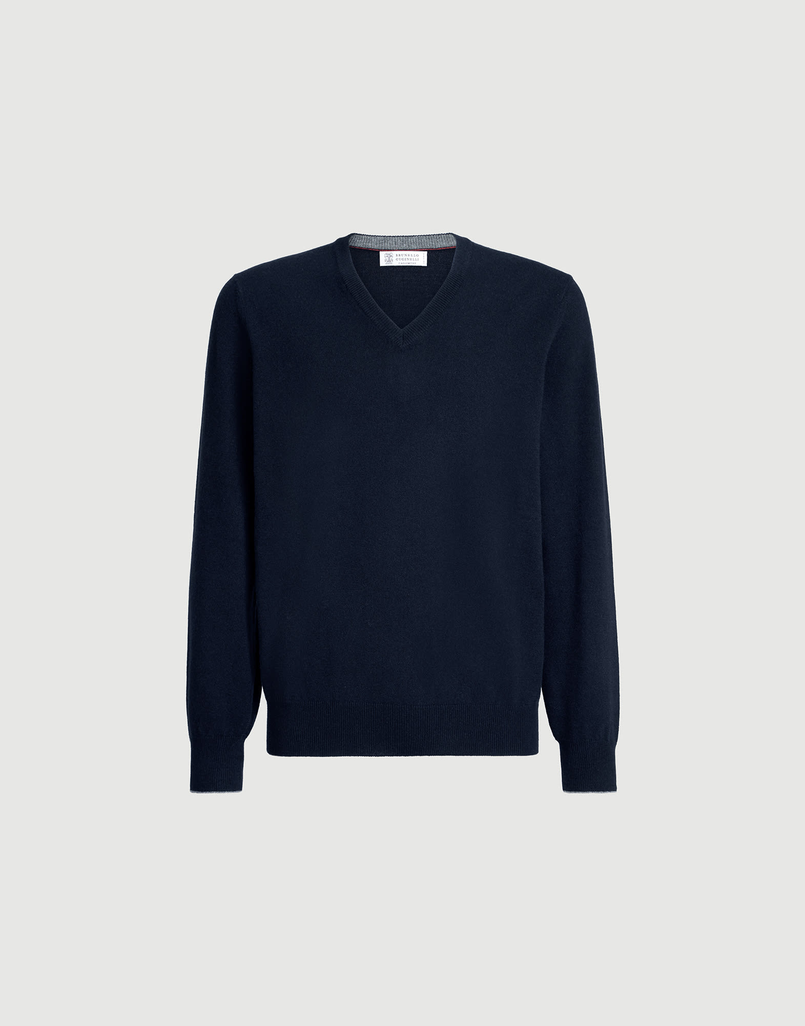 メンズ 向け ネイビーブルー カシミヤセーター | Brunello Cucinelli