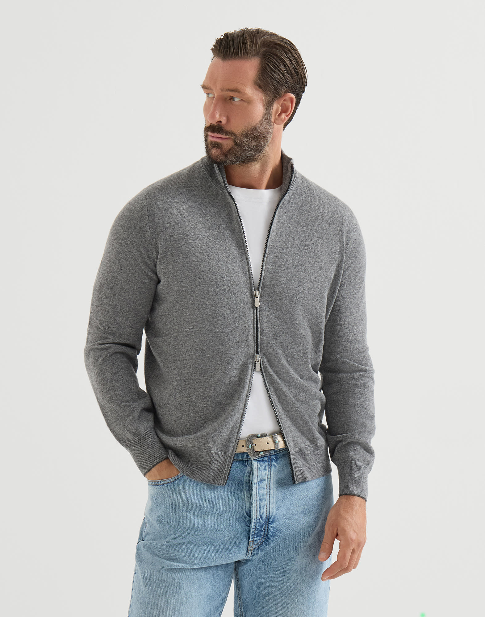 Cardigan mit Rei&szlig;verschluss - Vorderansicht - Vollbildmodus