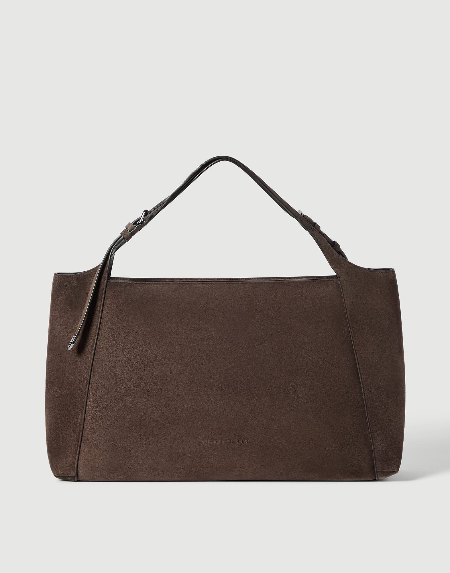 Sac &agrave; dos Sartorial en daim Marron Fonc&eacute; Femme - Brunello Cucinelli