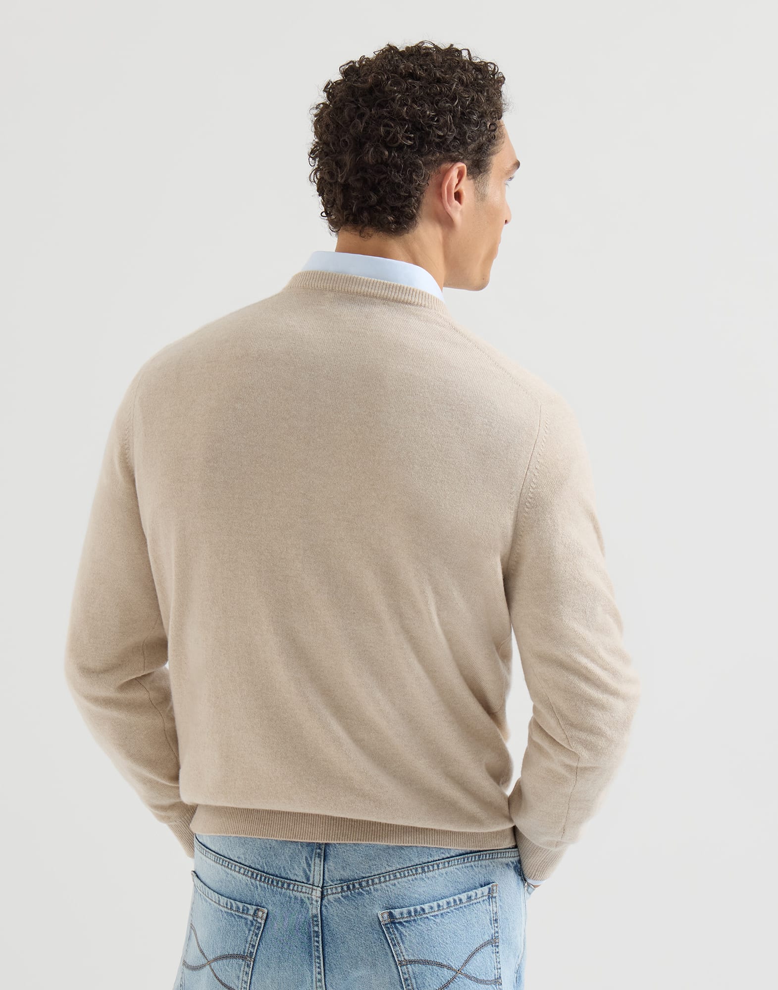 メンズ 向け ネイビーブルー カシミヤセーター | Brunello Cucinelli