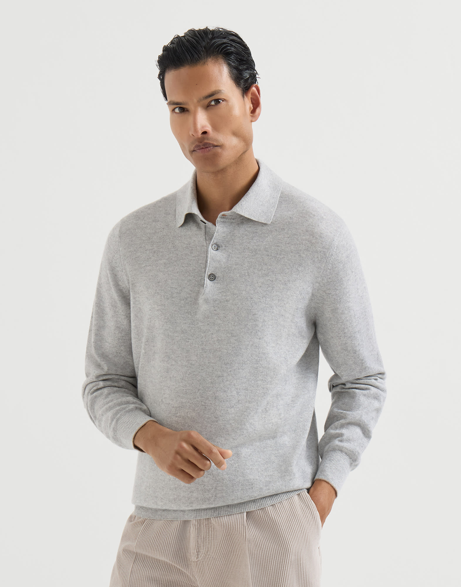 Pull Style Polo - Vue frontale - Afficher en plein &eacute;cran