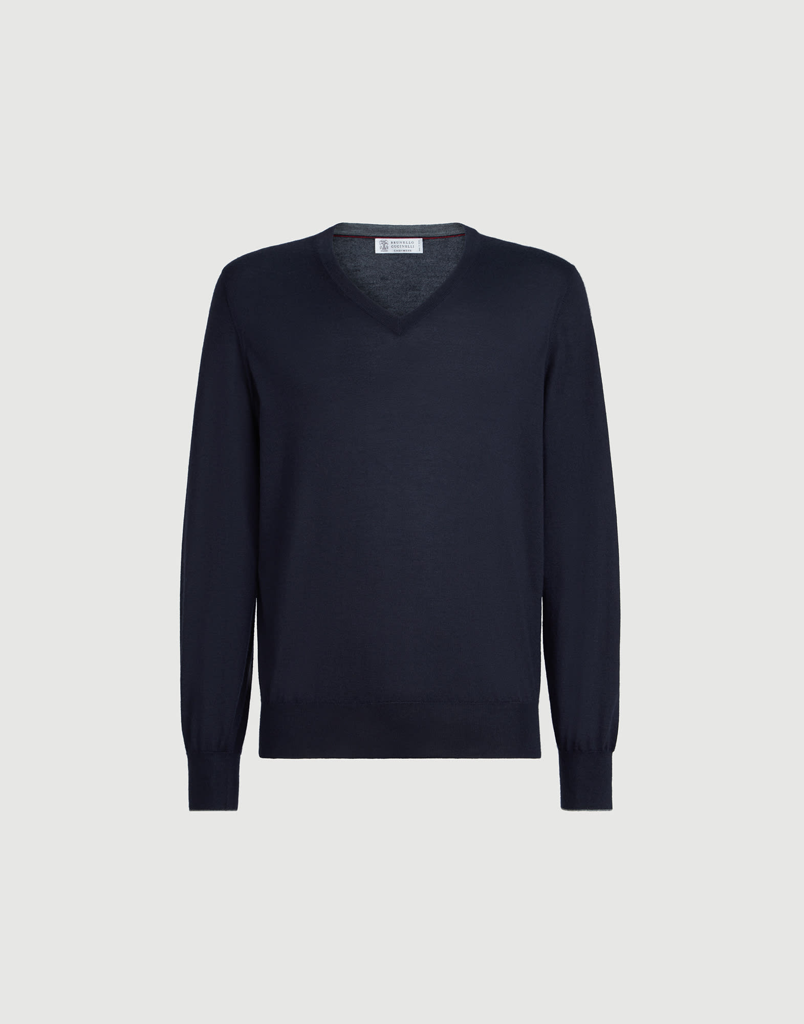 Cashmere and silk lightweight sweater for Man in Dark Grey