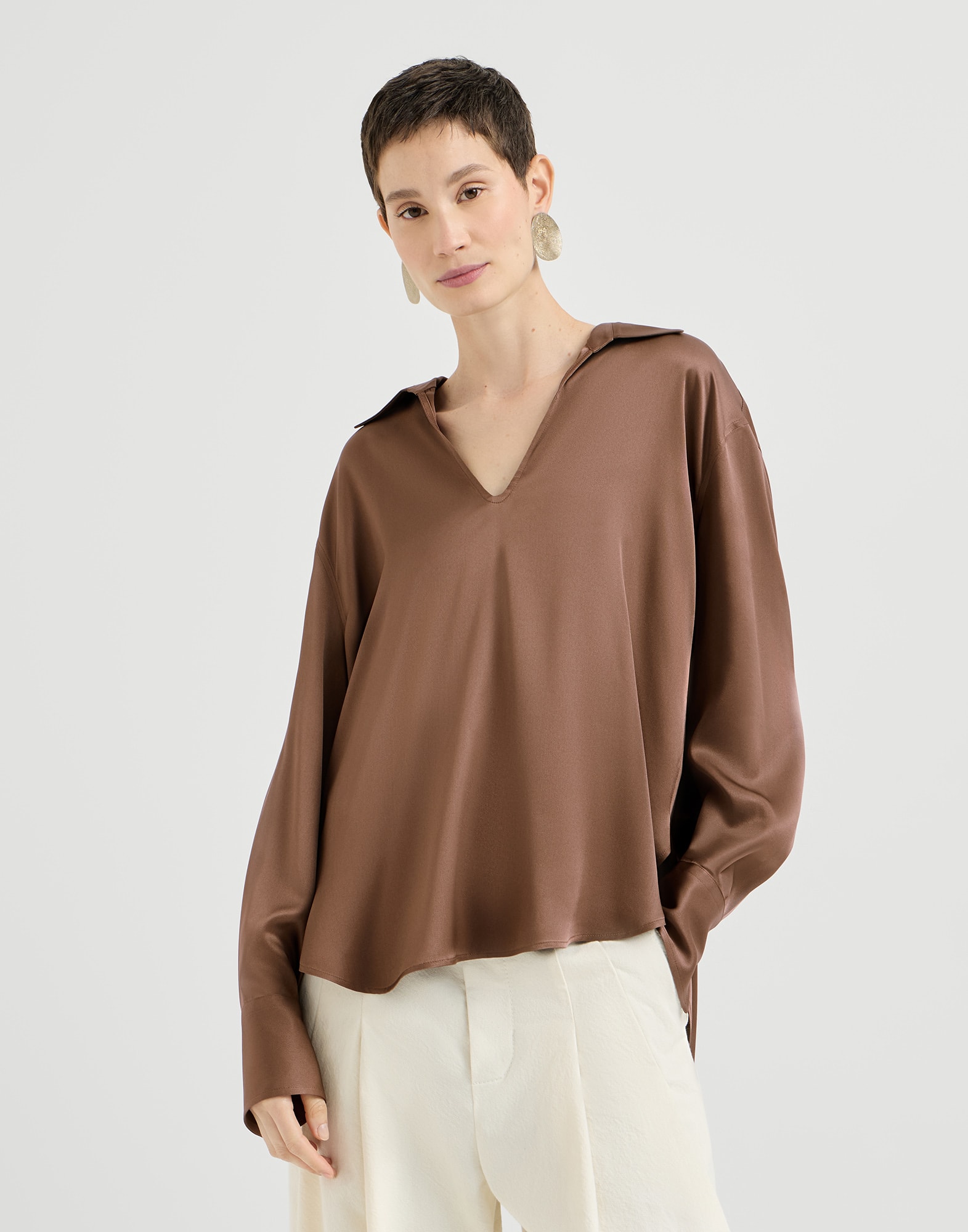 Silk blouse Cigar Woman - Brunello Cucinelli