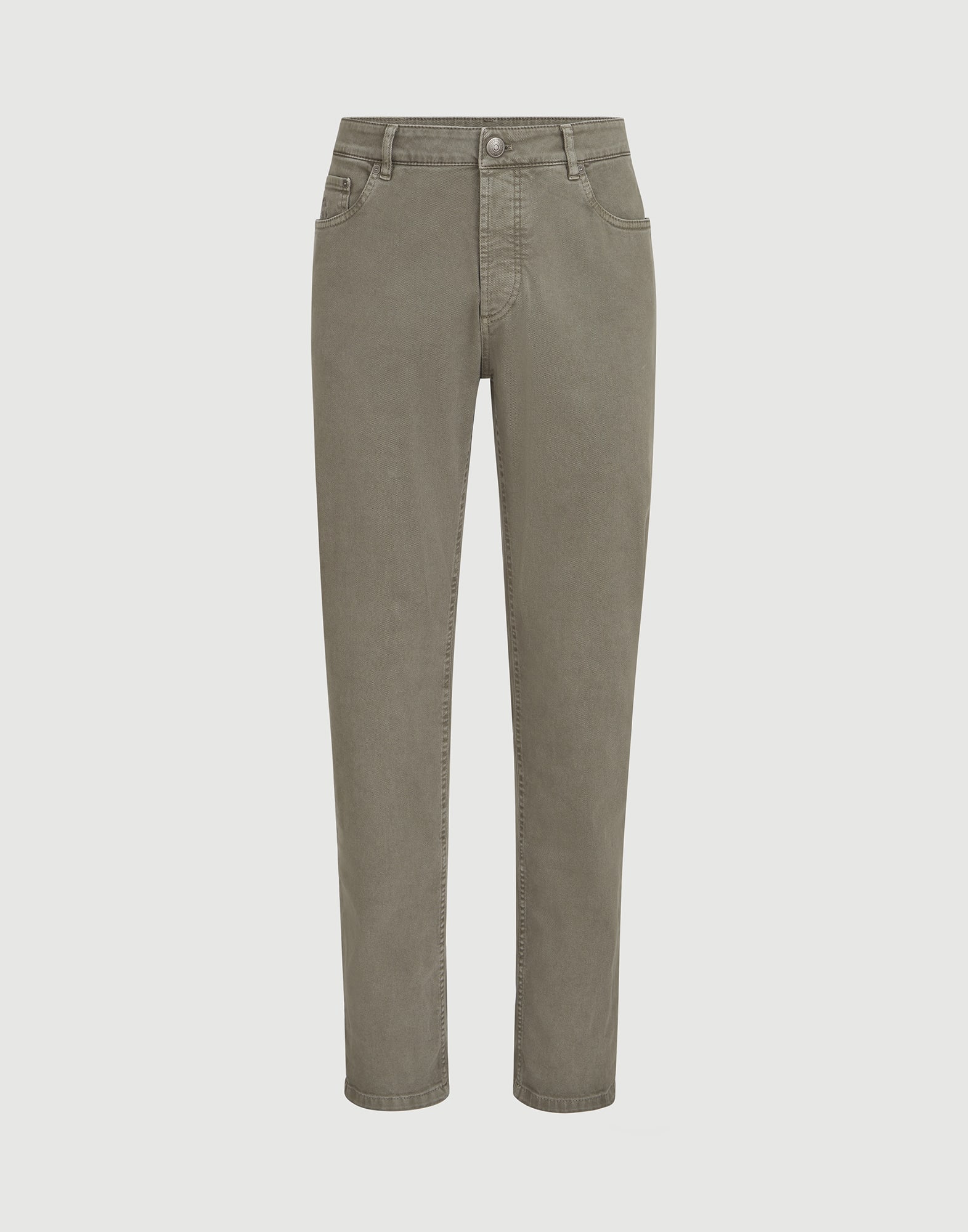 BRUNELLO CUCINELLI カジュアルパンツ カーキ 36 Traditional fit five-pocket trousers for Man in Military