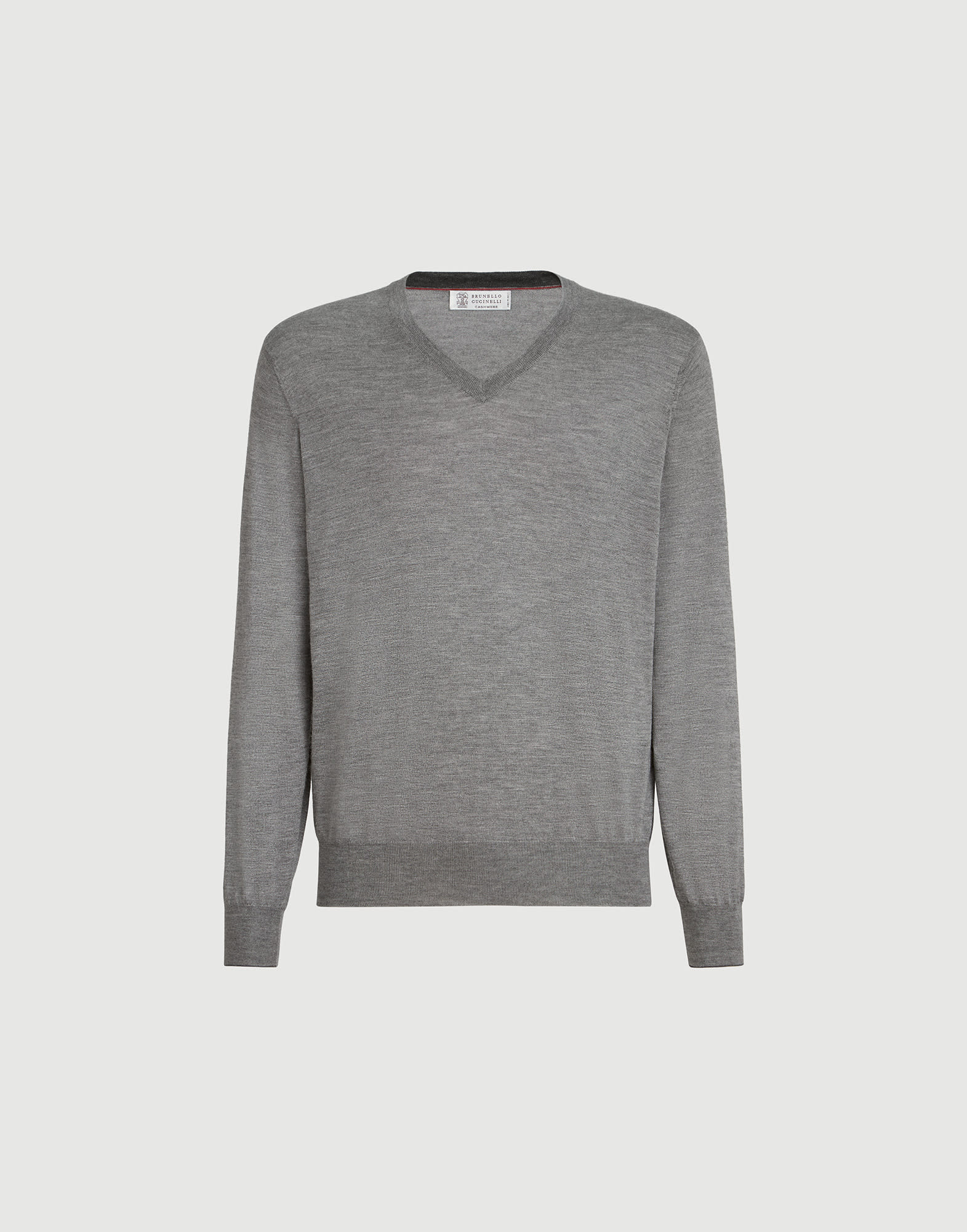 Cashmere and silk lightweight sweater for Man in Dark Grey