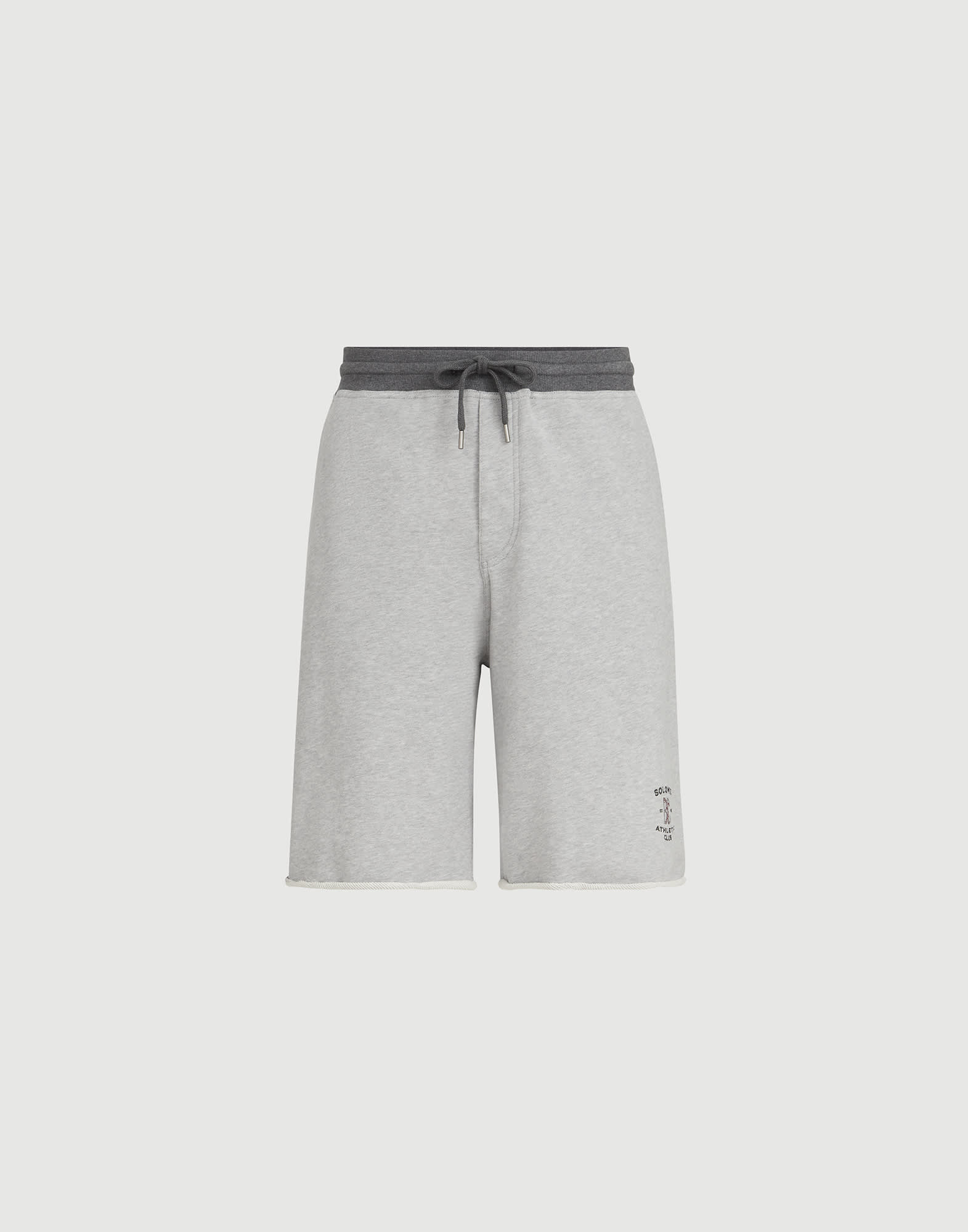 メンズ 向け グレー スウェット バミューダパンツ | Brunello Cucinelli